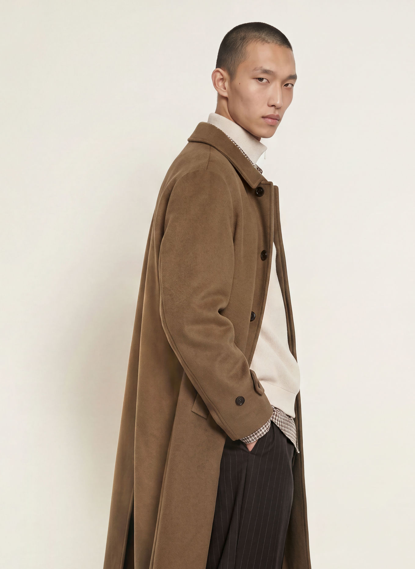 NN.07 GIBSON Wool coat: BROWN