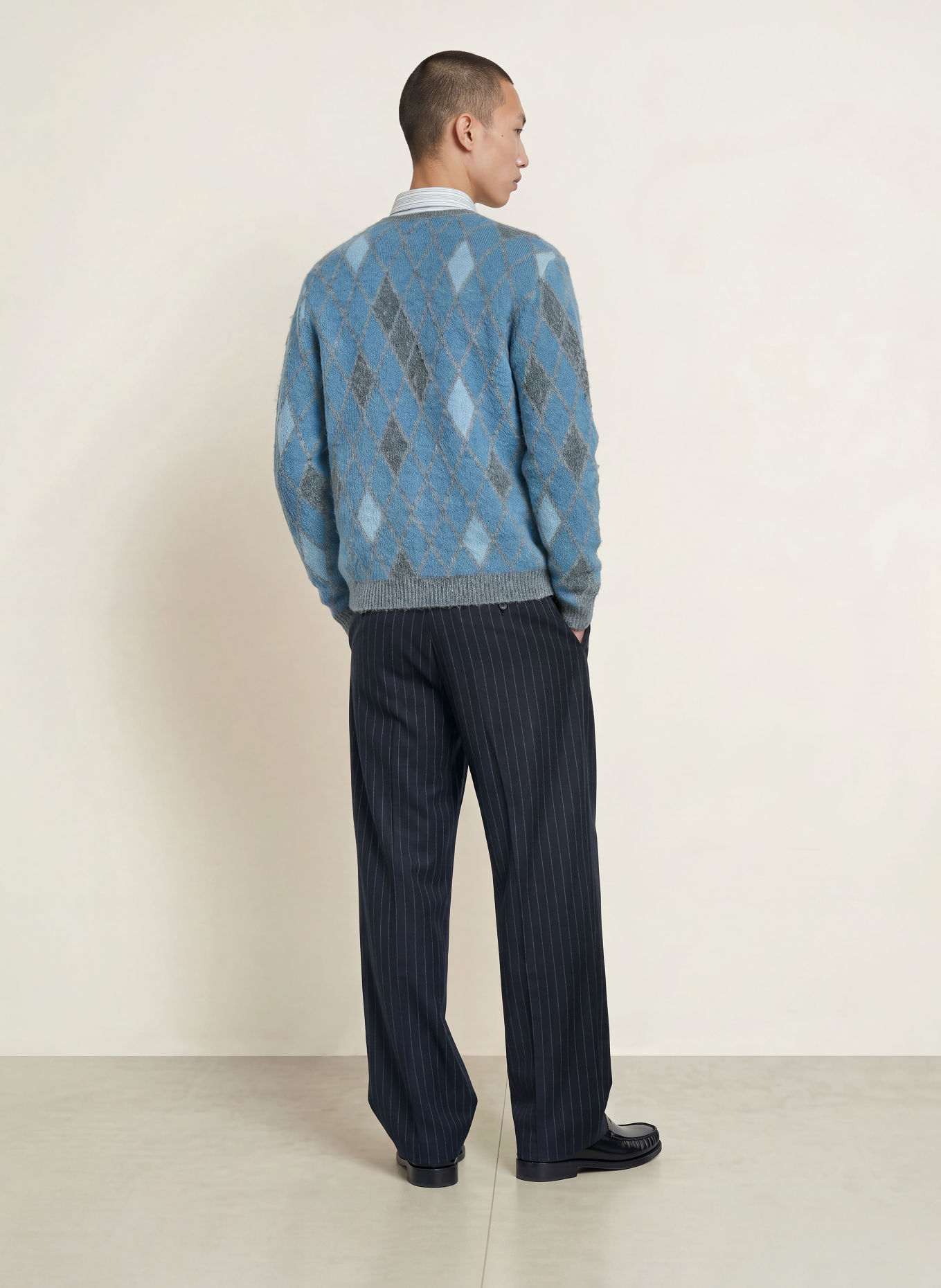 NN.07 Gilet CHRIS: BLEU CLAIR / GRIS FONCÉ / GRIS
