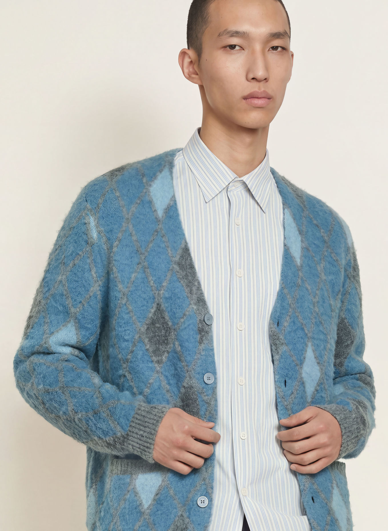 NN.07 Gilet CHRIS: BLEU CLAIR / GRIS FONCÉ / GRIS