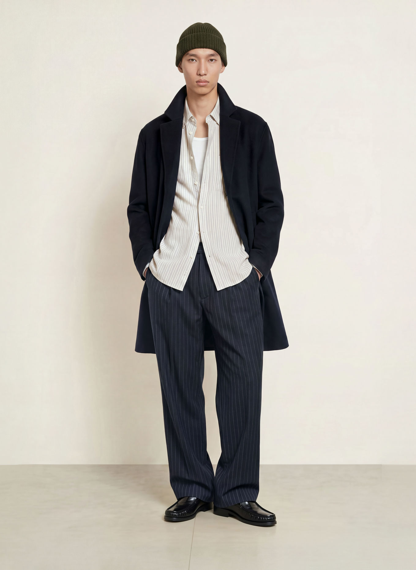 NN.07 Hemd DEON Comfort Fit: BLAUGRAU / ECRU / DUNKELBLAU