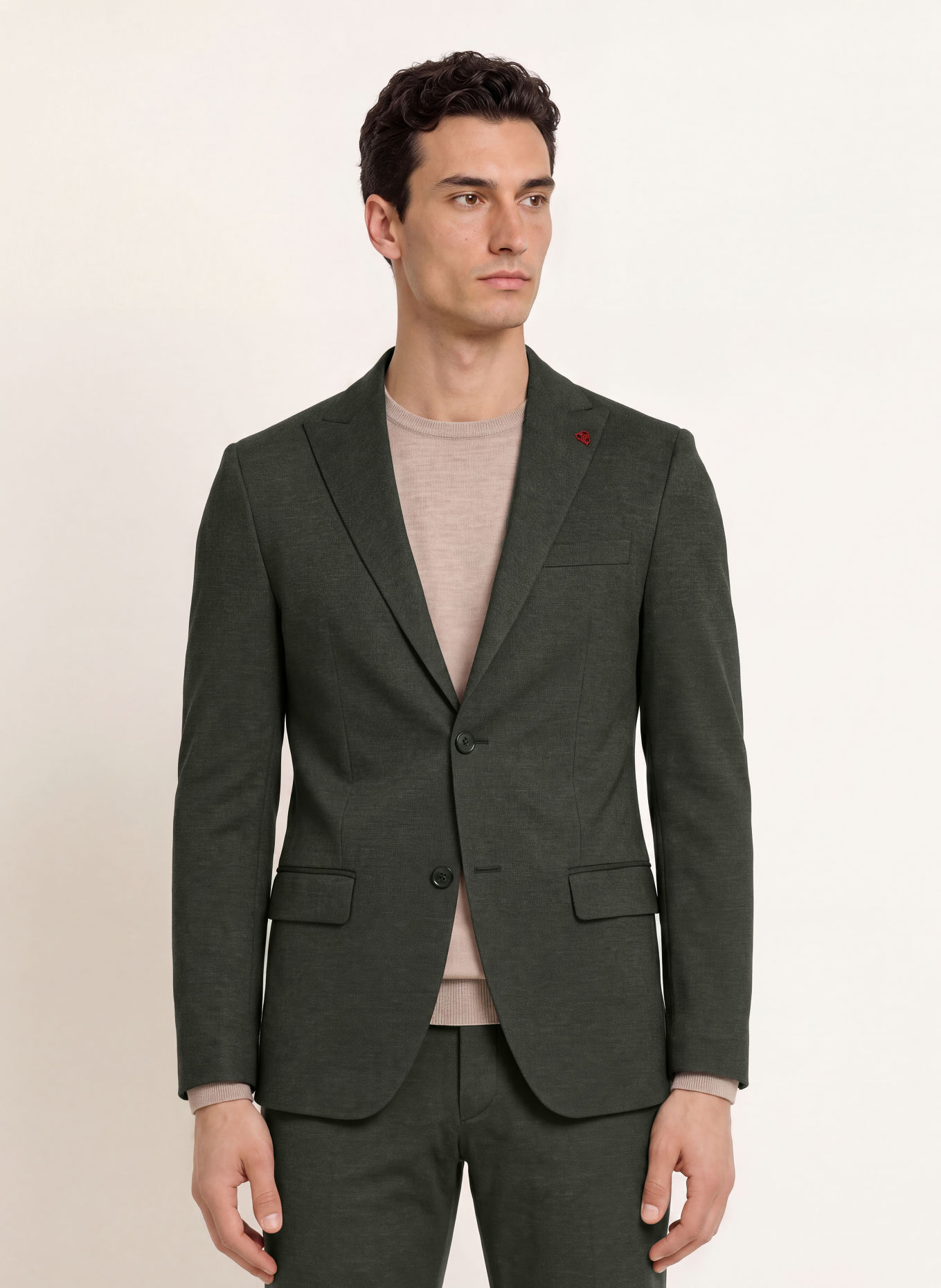 ROY ROBSON Slim fit colbert: B302 DARK GREEN