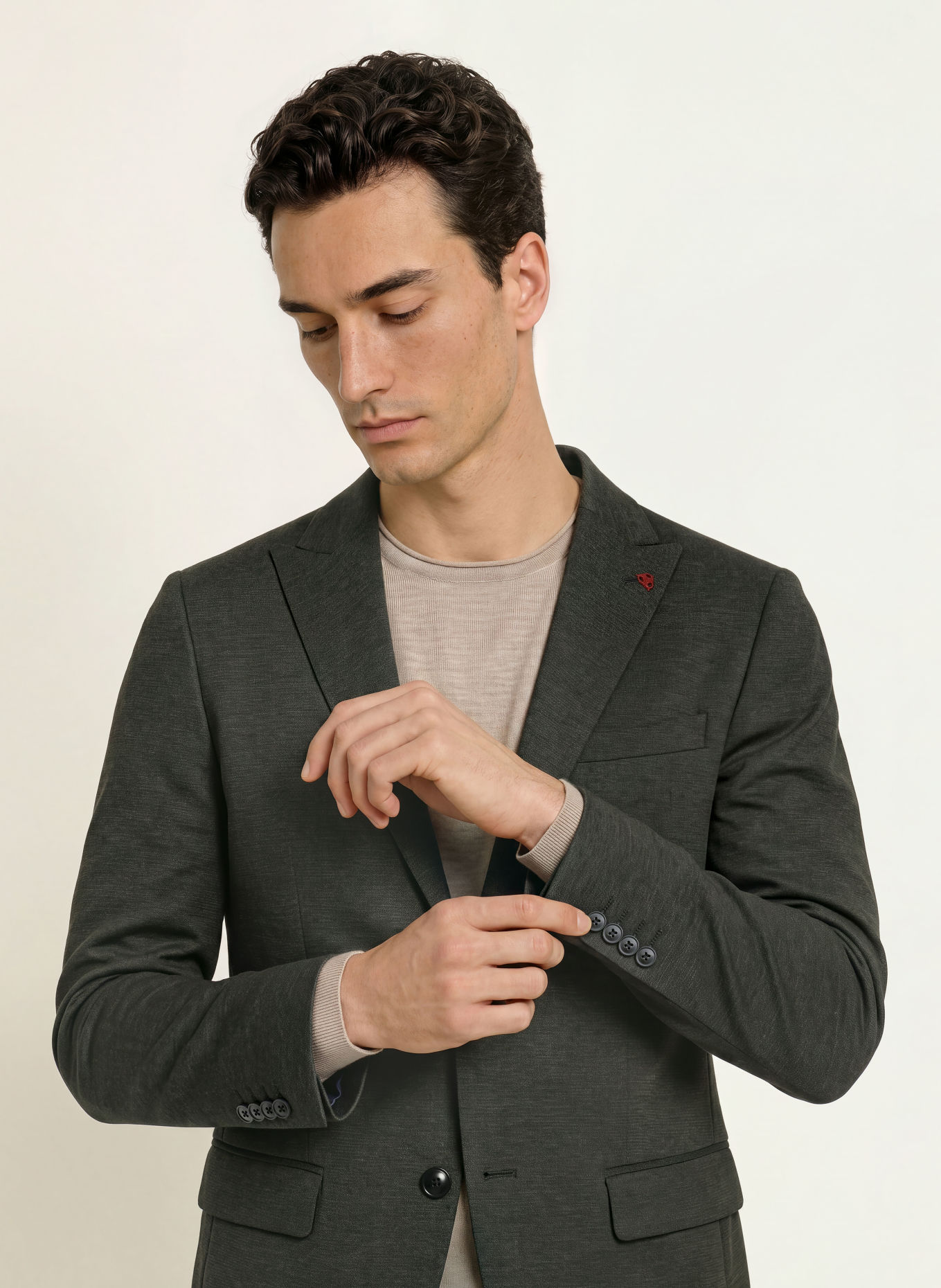 ROY ROBSON Slim fit colbert: B302 DARK GREEN