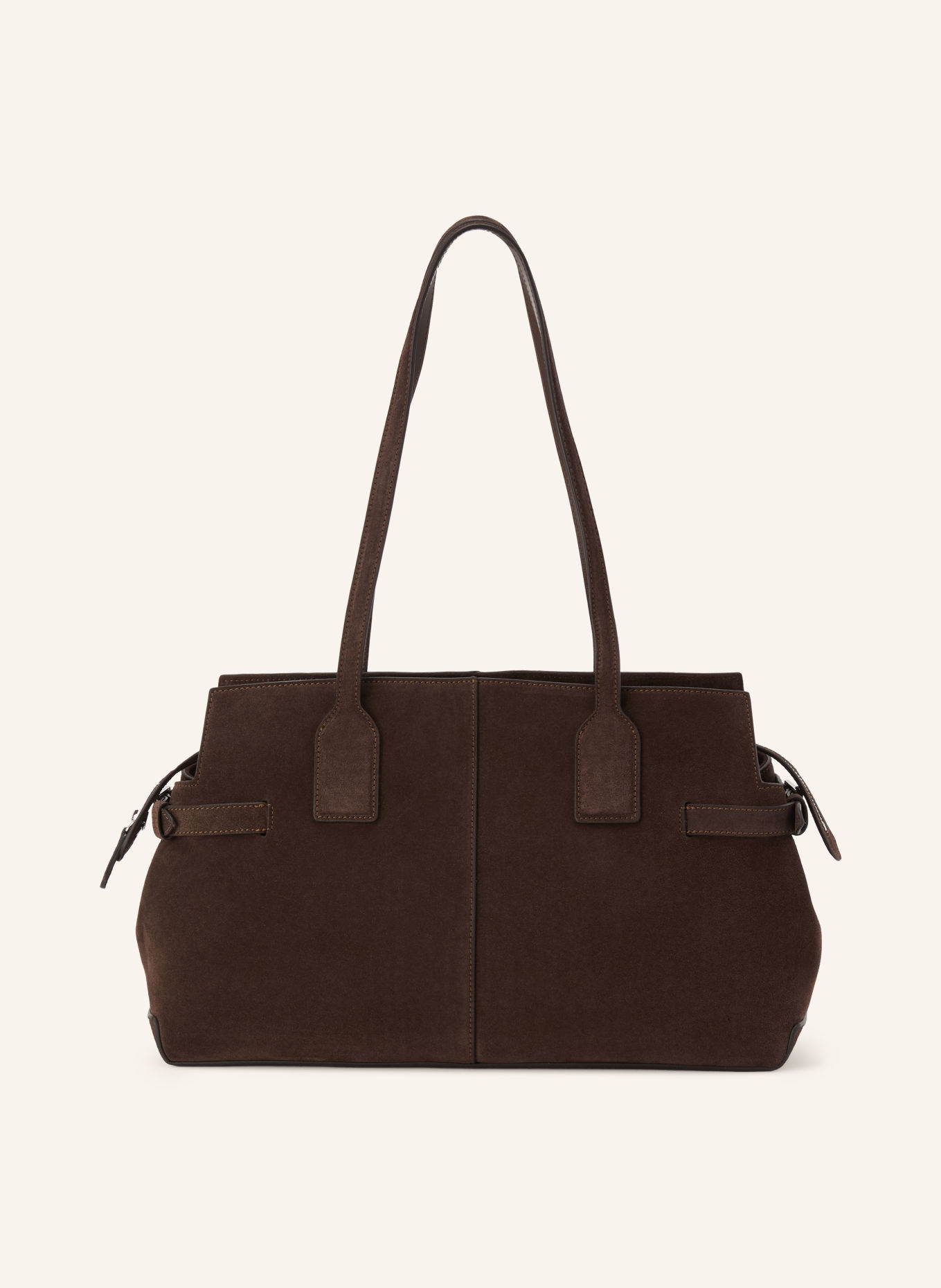 Flattered LISA Shoulder Bag: DARK BROWN / SILVER