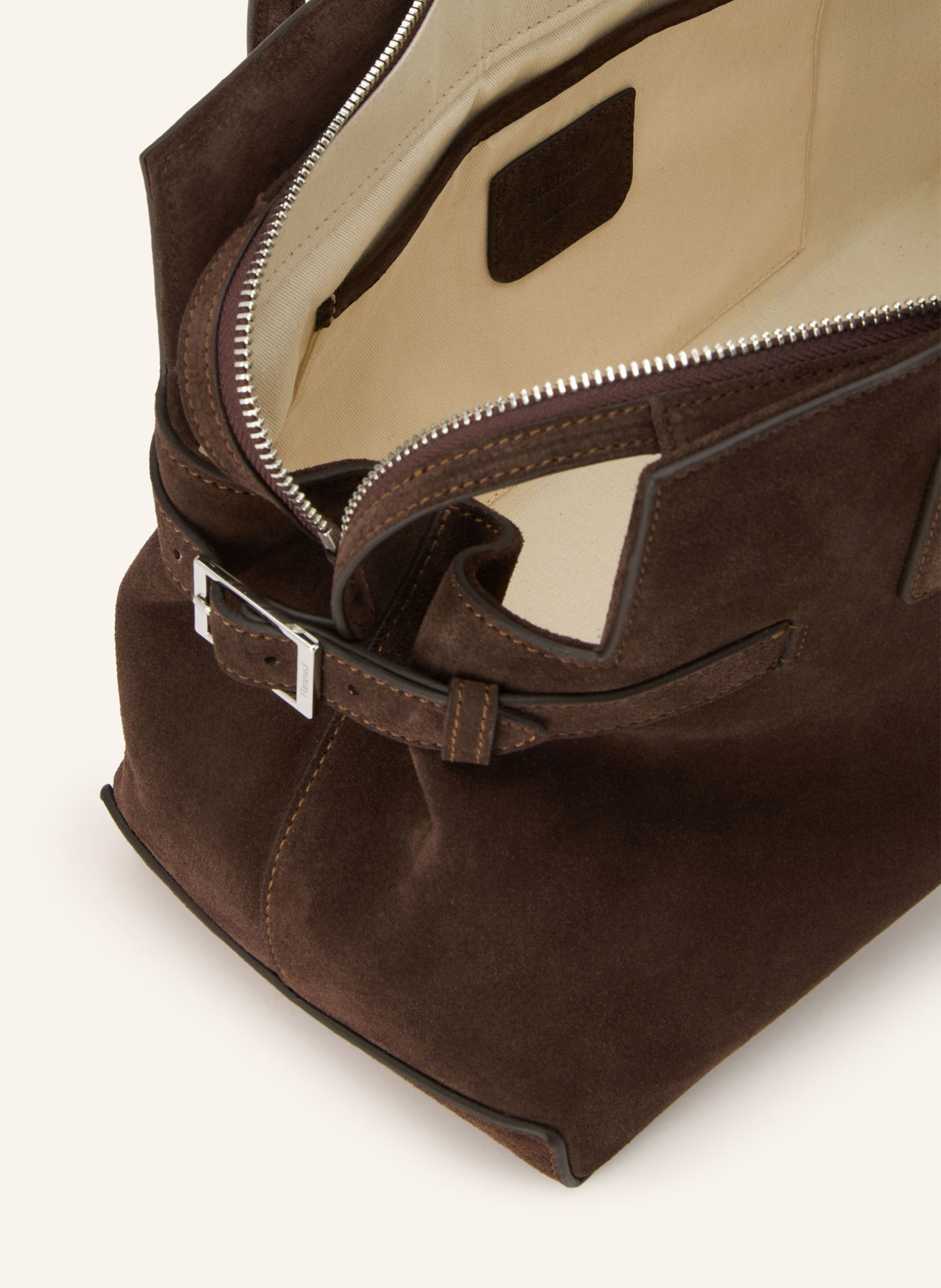 Flattered LISA Shoulder Bag: DARK BROWN / SILVER