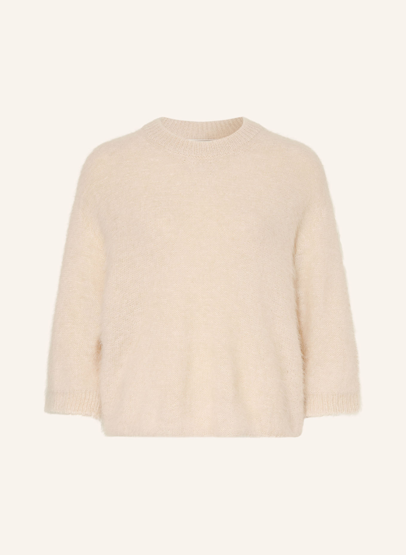 ANTONELLI firenze Trui met alpaca en 3/4-mouwen: CRÈME