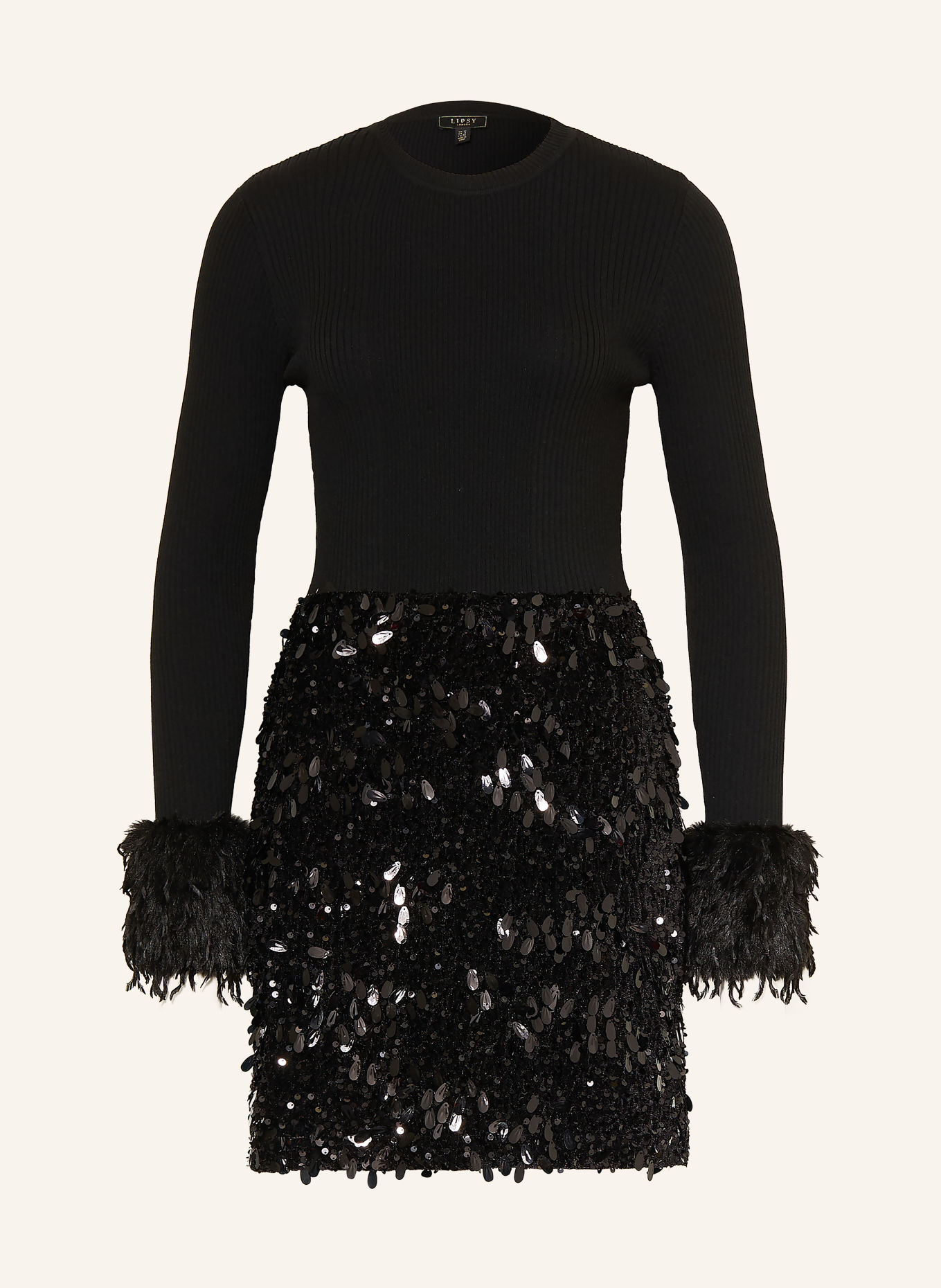 LIPSY Cocktailkleid mit Pailletten: SCHWARZ