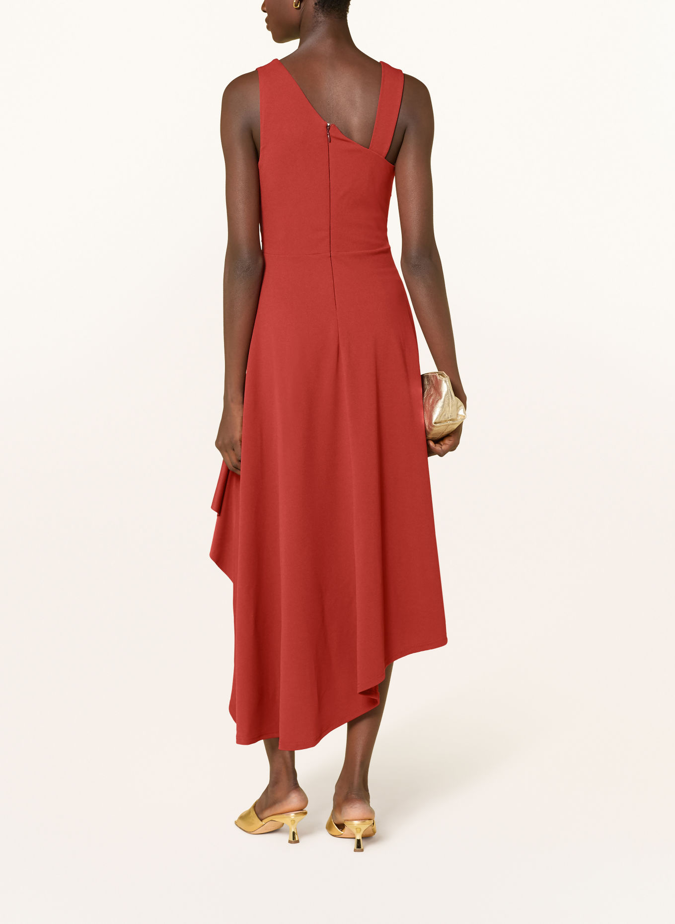 LIPSY Cocktailkleid mit Volants: HELLROT
