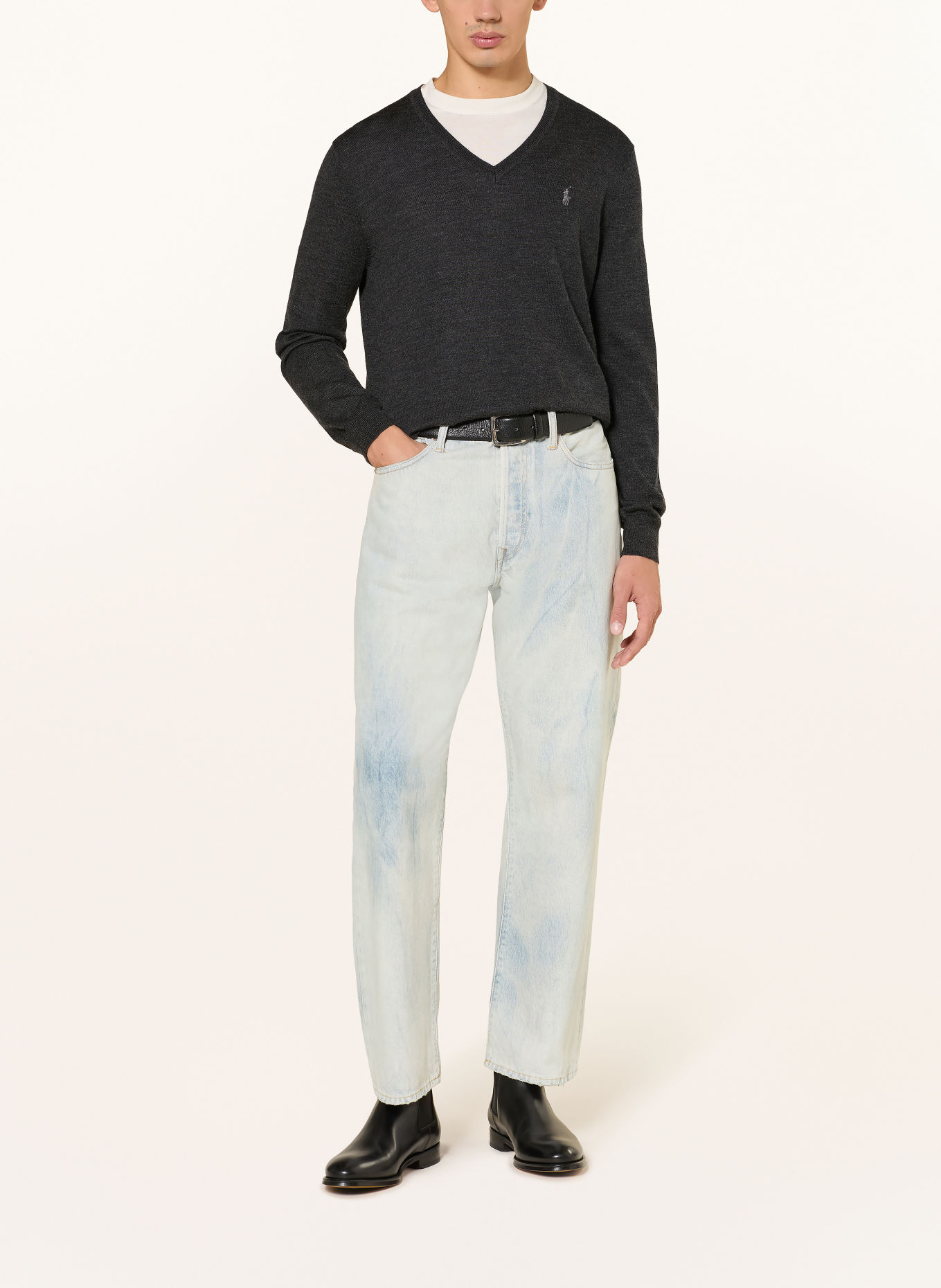POLO RALPH LAUREN Sweter: CZIEMNOSZARY