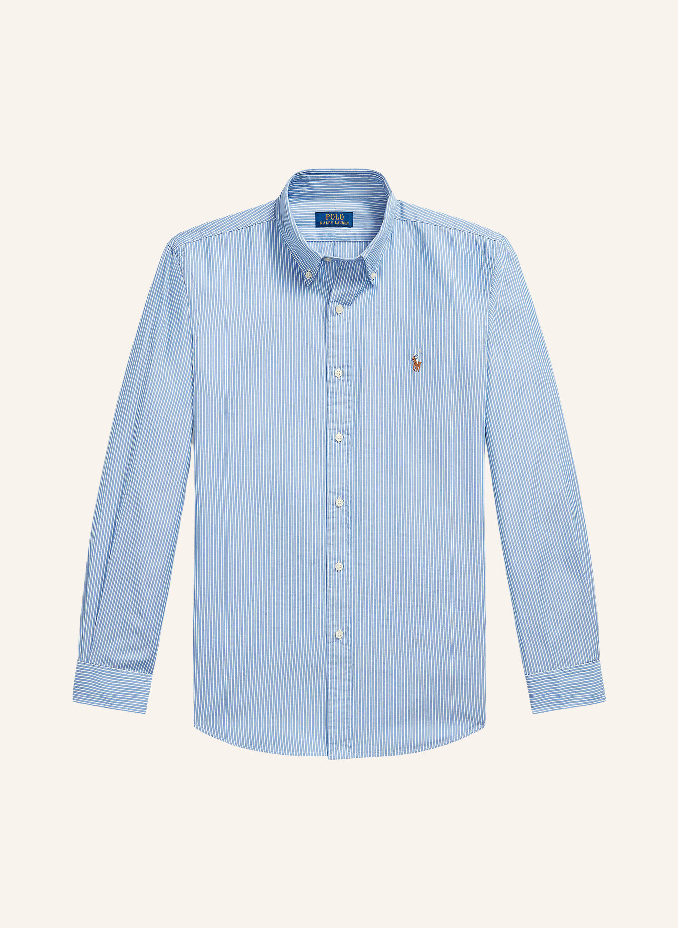 POLO RALPH LAUREN Oxfordhemd Custom Fit: BLAU / WEISS