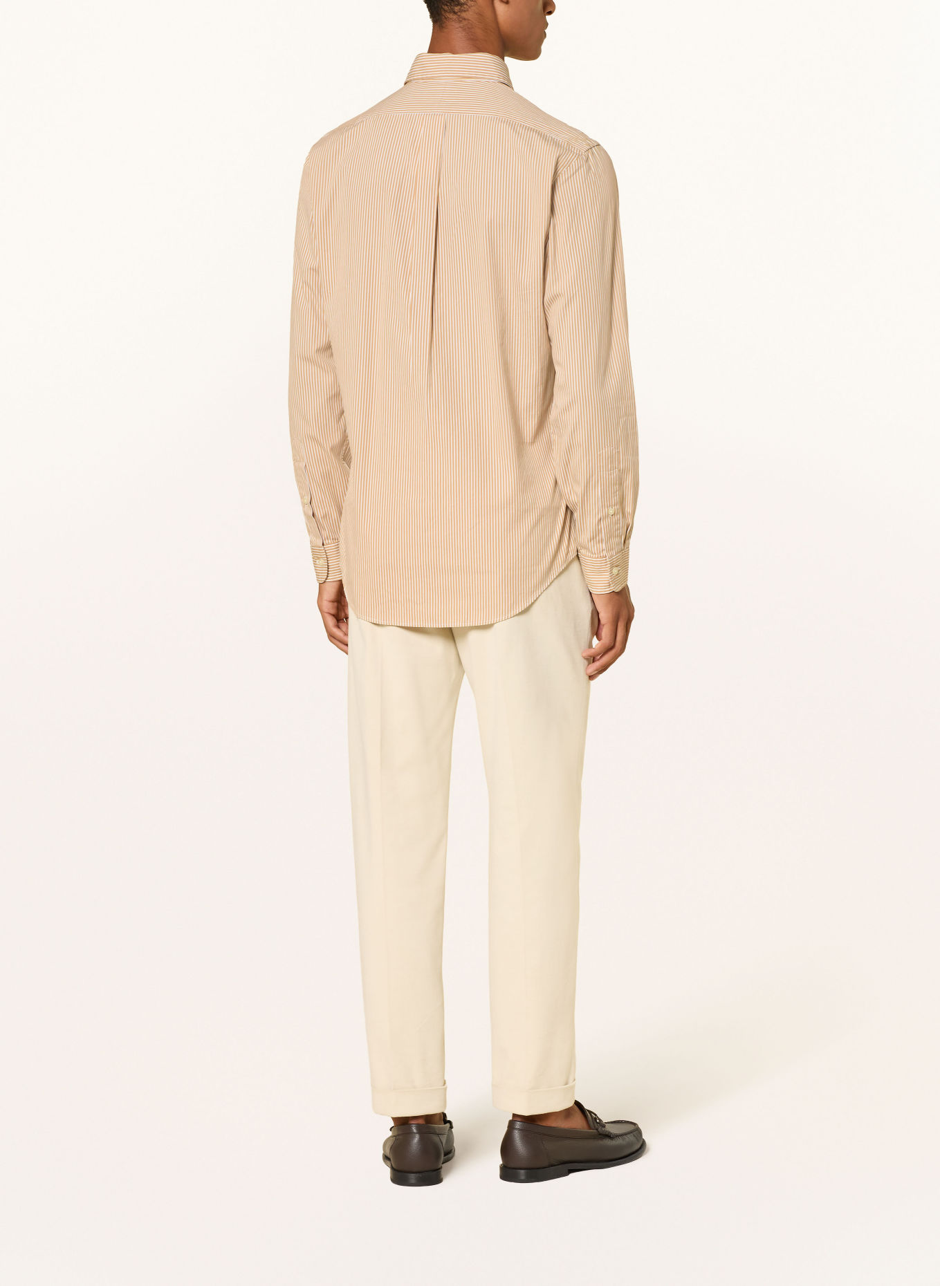 POLO RALPH LAUREN Hemd Custom Fit: CAMEL / WEISS