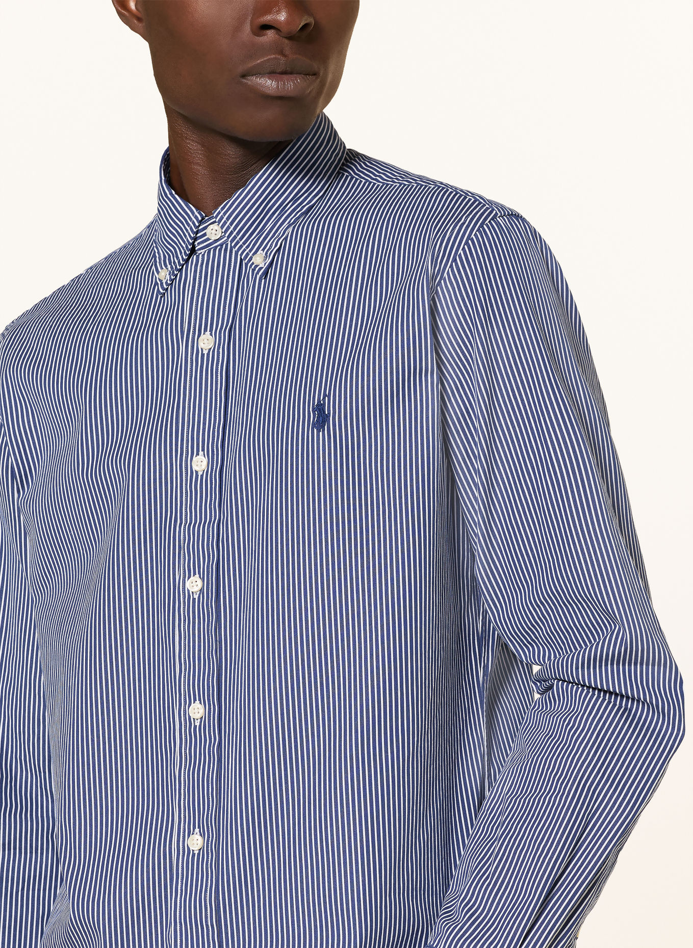 POLO RALPH LAUREN Cămașă Custom Fit: ALBASTRU ÎNCHIS / ALB