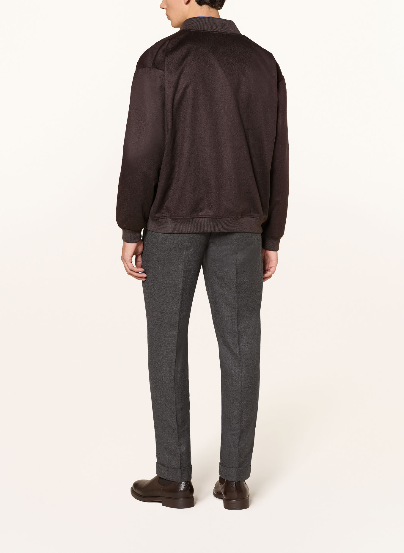 POLO RALPH LAUREN Pantaloni din flanel, croială regular: GRI
