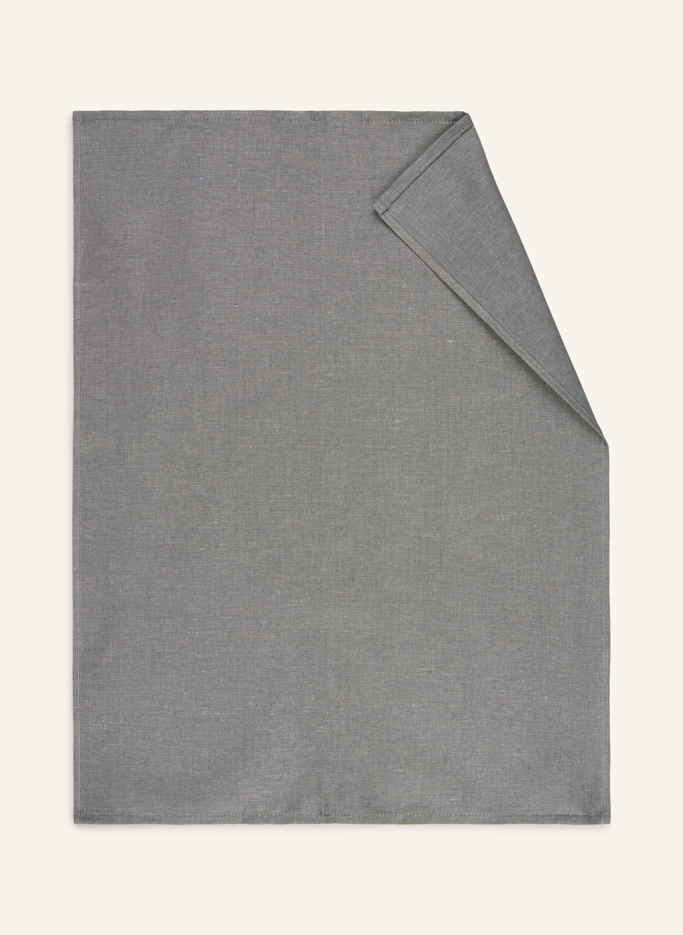 ROSS Set of 2 Dish Towels with Linen: DARK GRAY / LIGHT GRAY