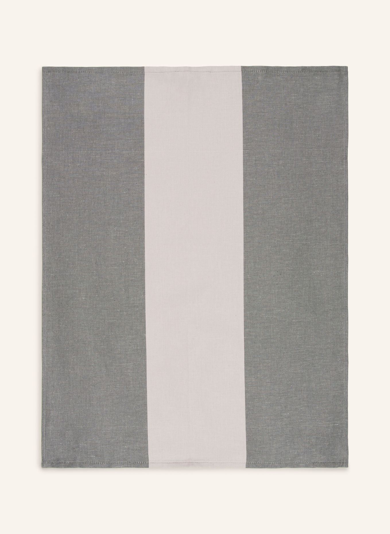 ROSS Set of 2 Dish Towels with Linen: DARK GRAY / LIGHT GRAY