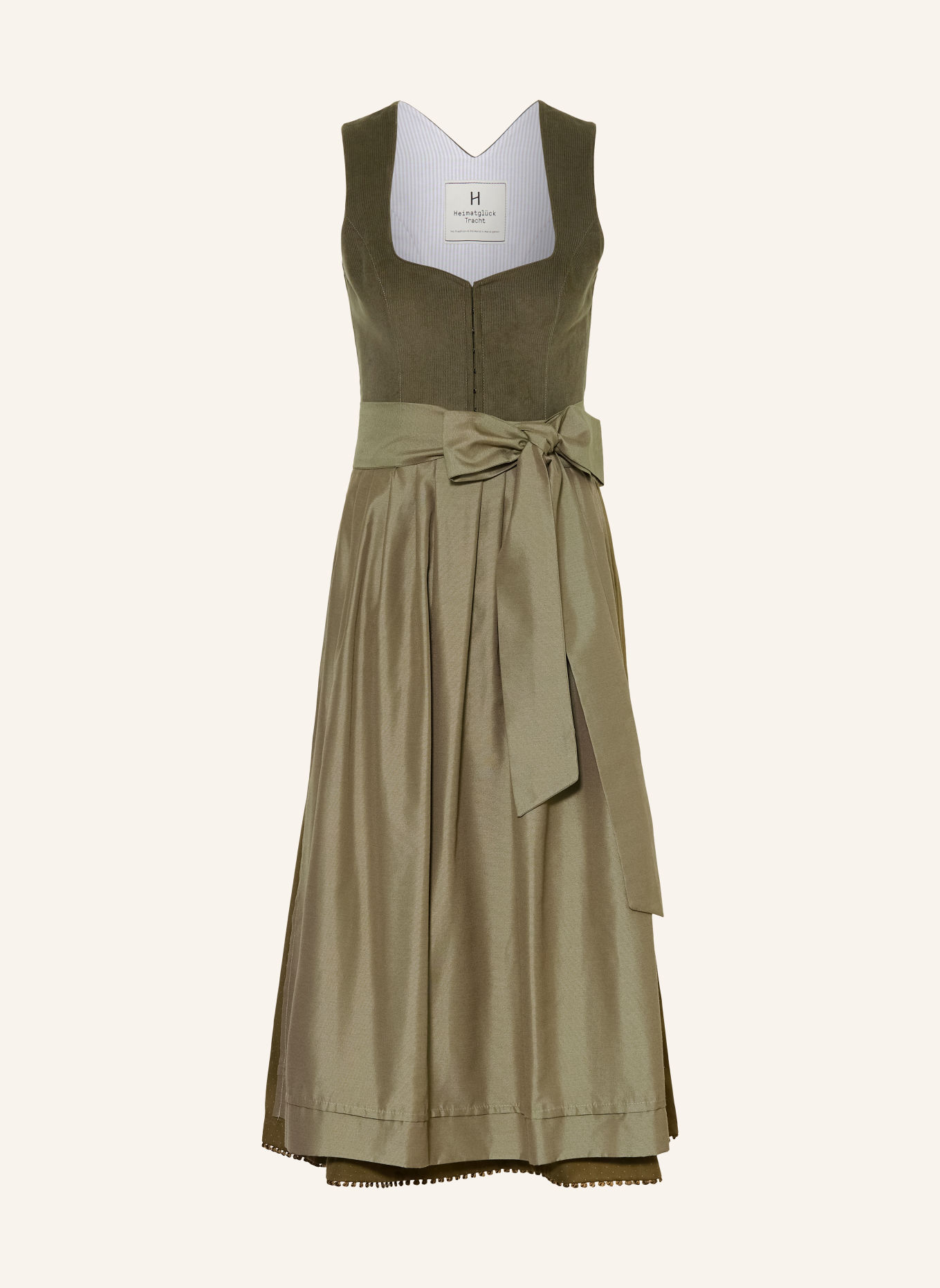 Heimatglück Tracht Dirndl JANA: DONKERGROEN / KAKI