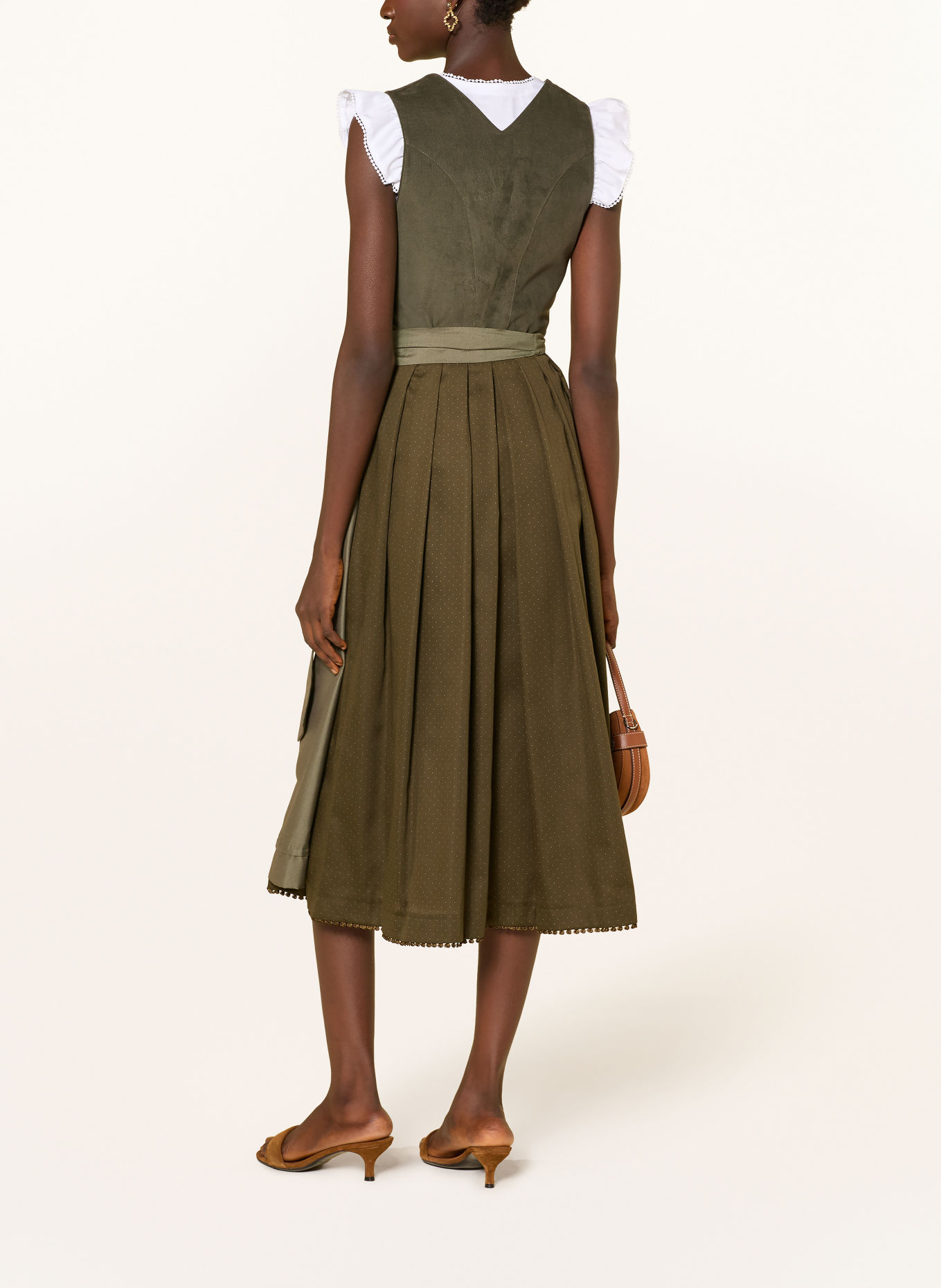 Heimatglück Tracht Dirndl JANA: DONKERGROEN / KAKI
