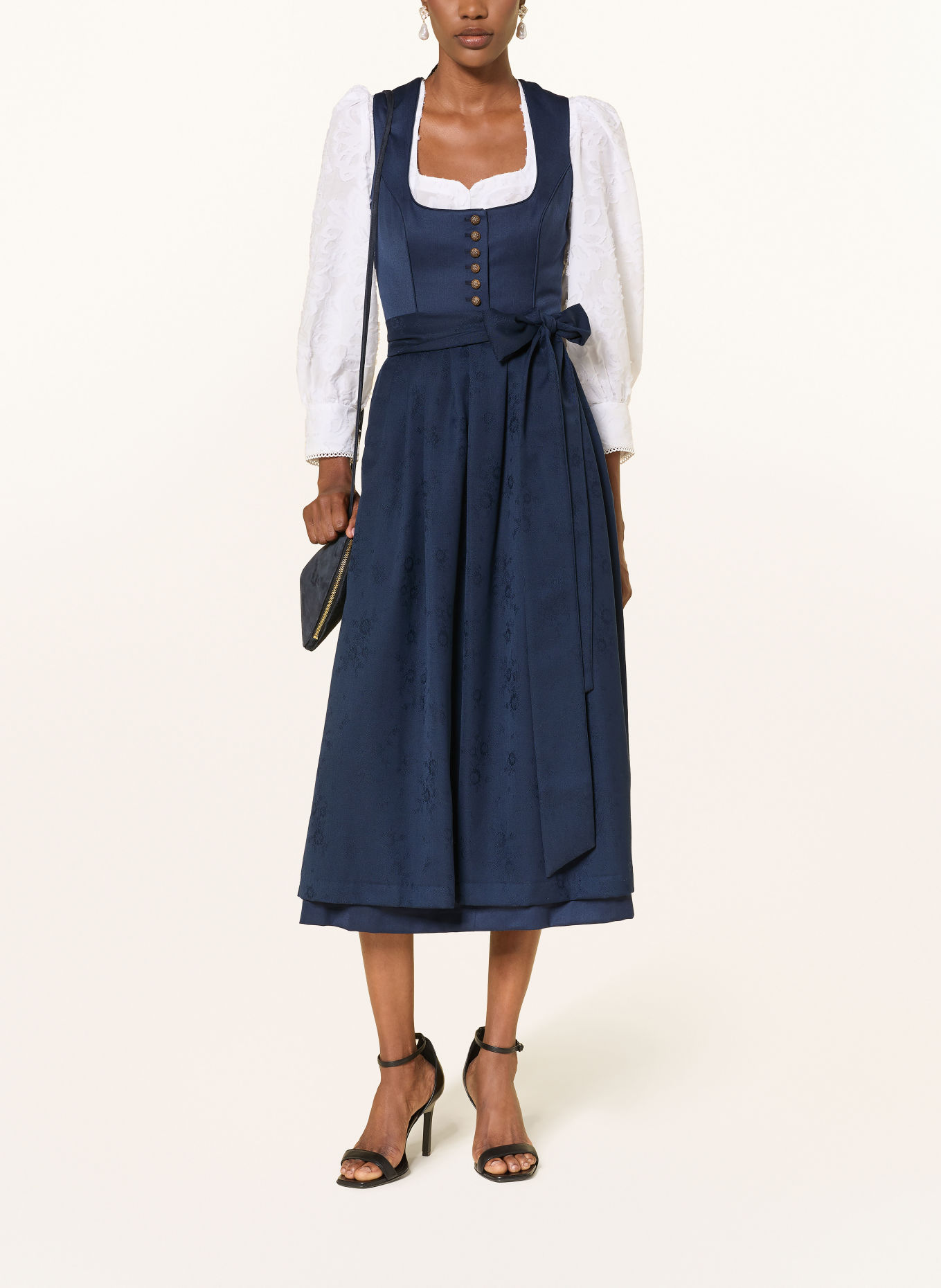 Heimatglück Tracht Dirndl LUCY: DONKERBLAUW
