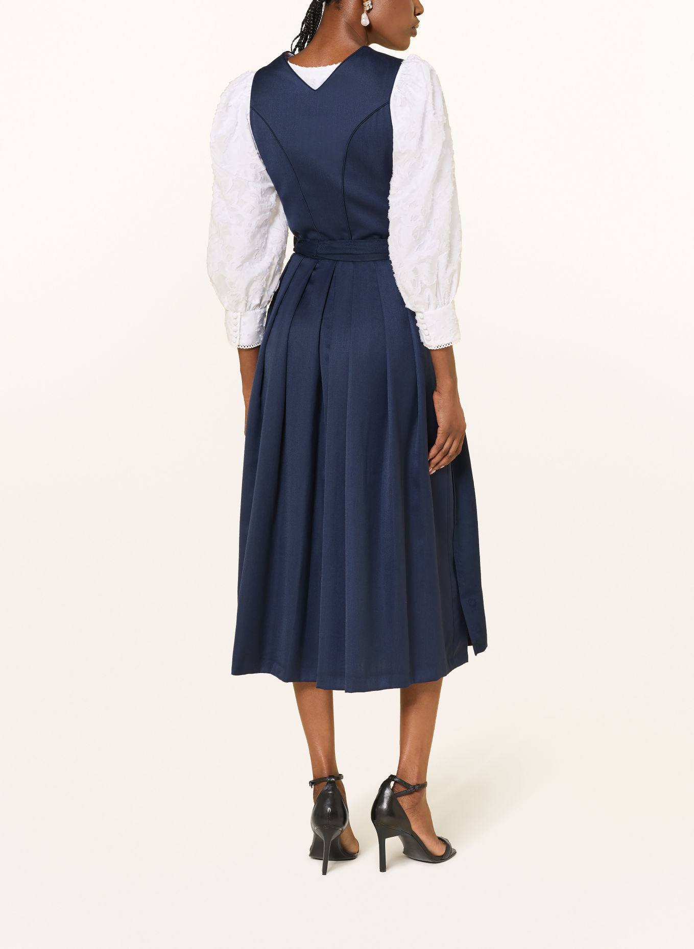 Heimatglück Tracht Dirndl LUCY: DONKERBLAUW
