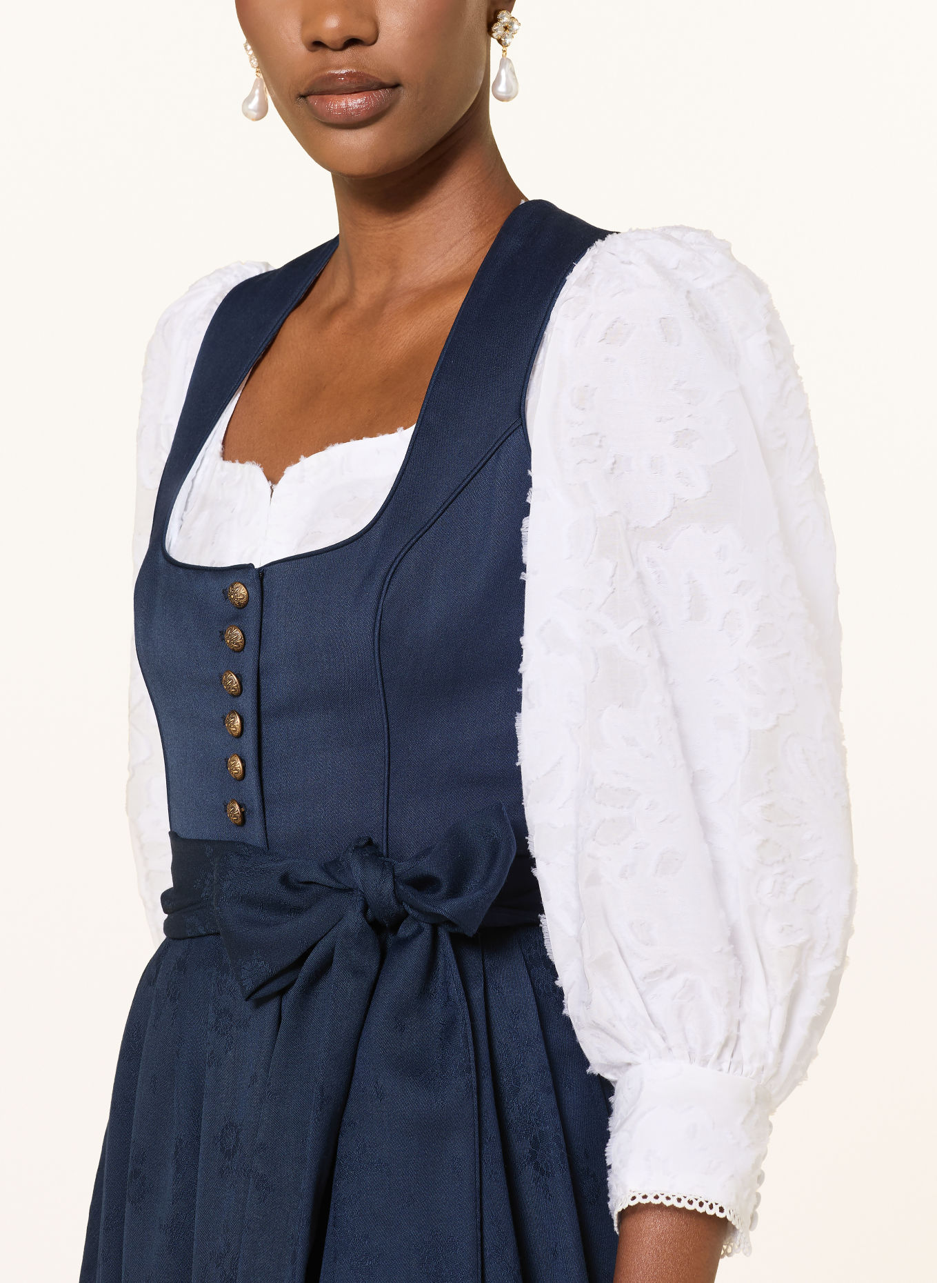 Heimatglück Tracht Dirndl LUCY: DONKERBLAUW