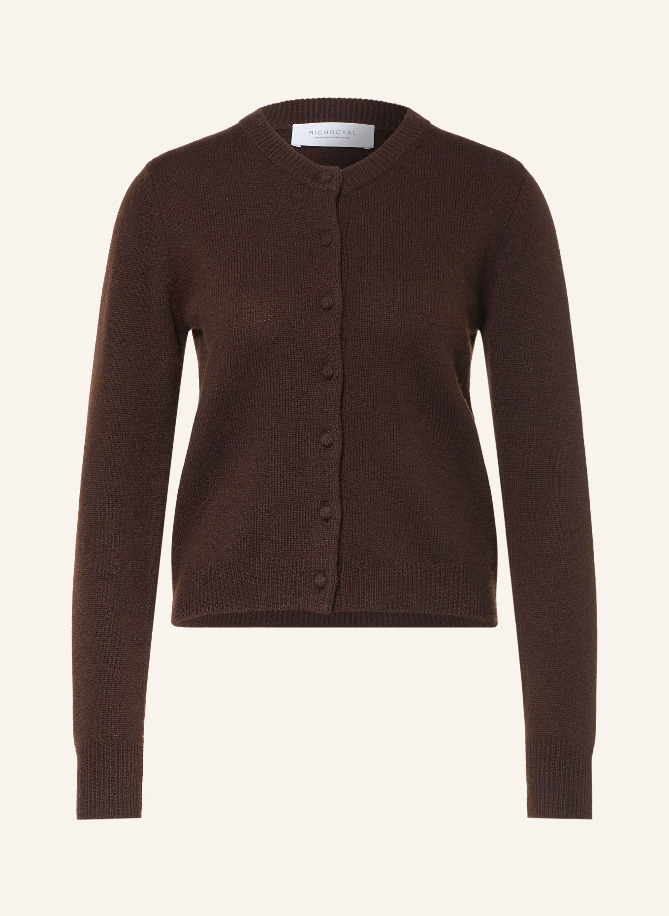Rich & Royal Vest met kasjmier: MARRON FONCÉ