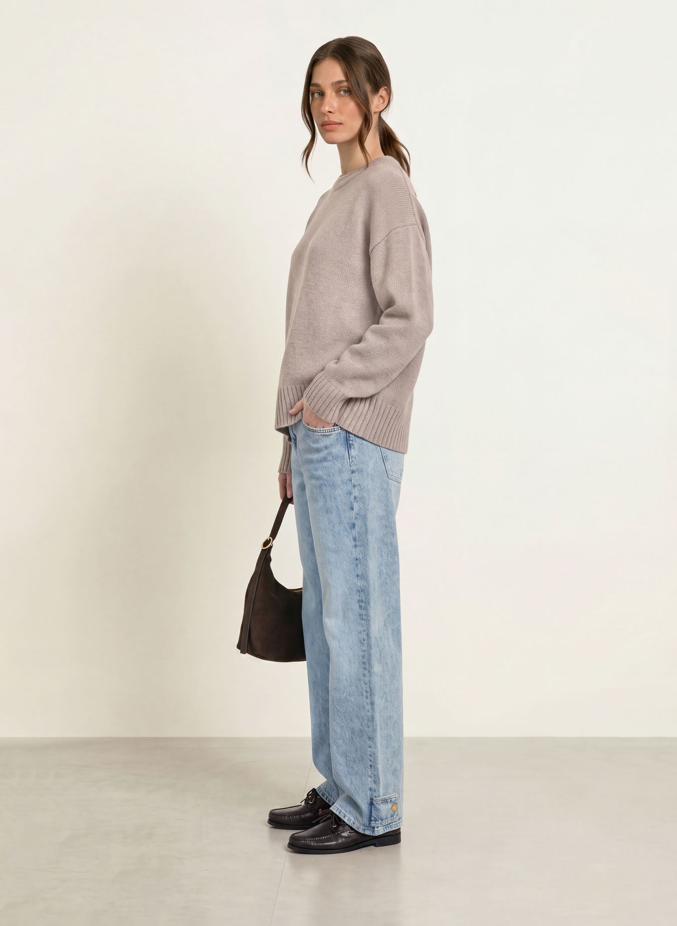 MRS & HUGS Pullover: TAUPE