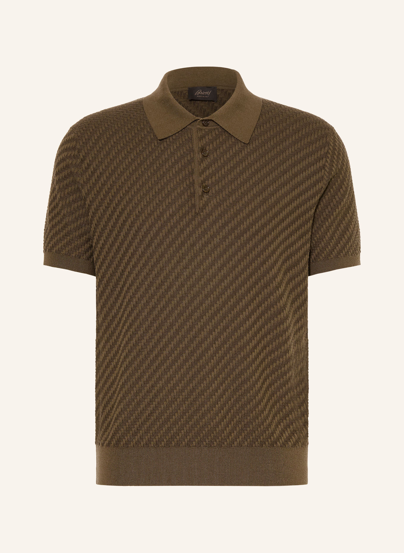 Brioni Pletená polokošile: KHAKI