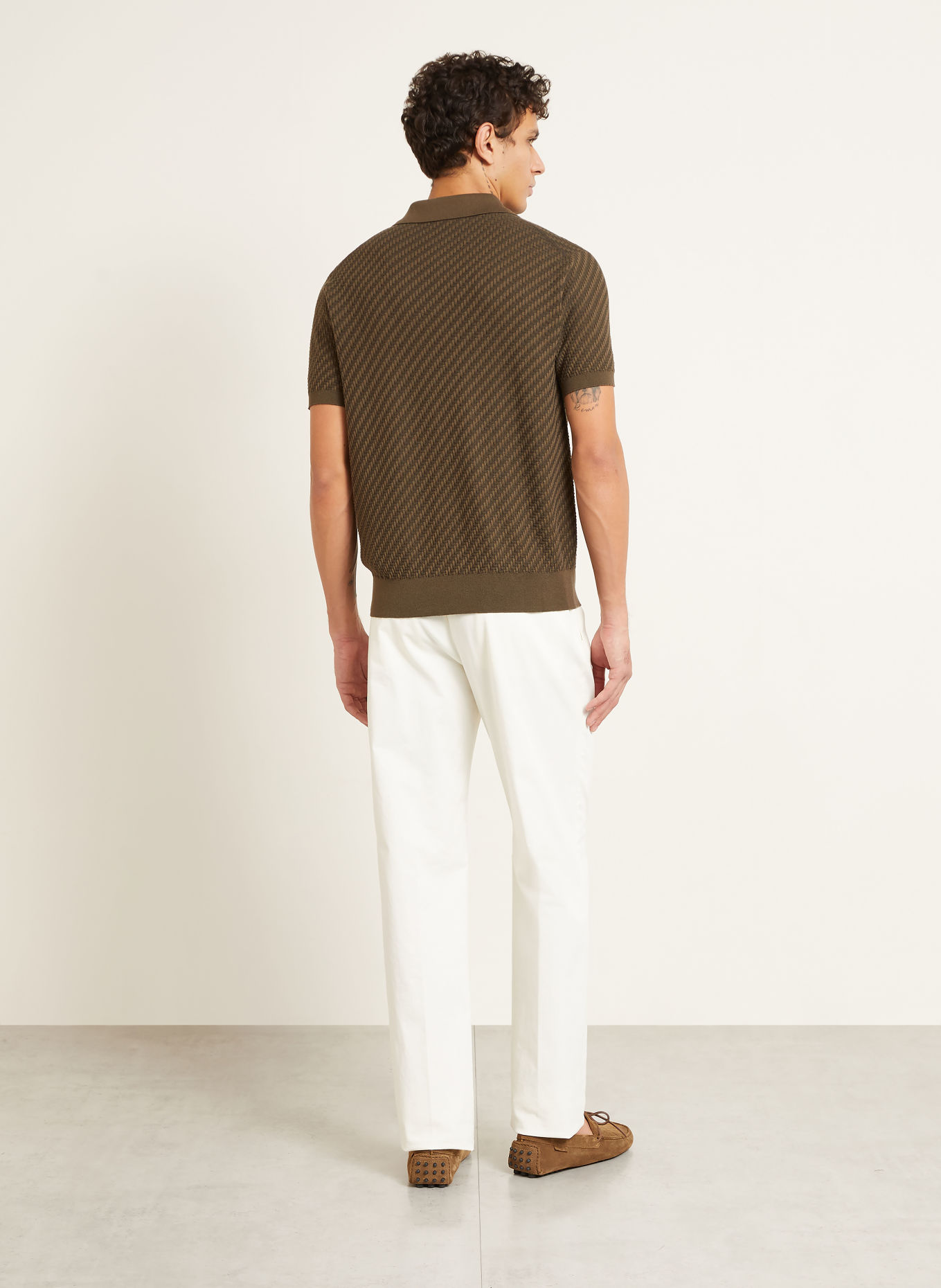 Brioni Pletená polokošile: KHAKI