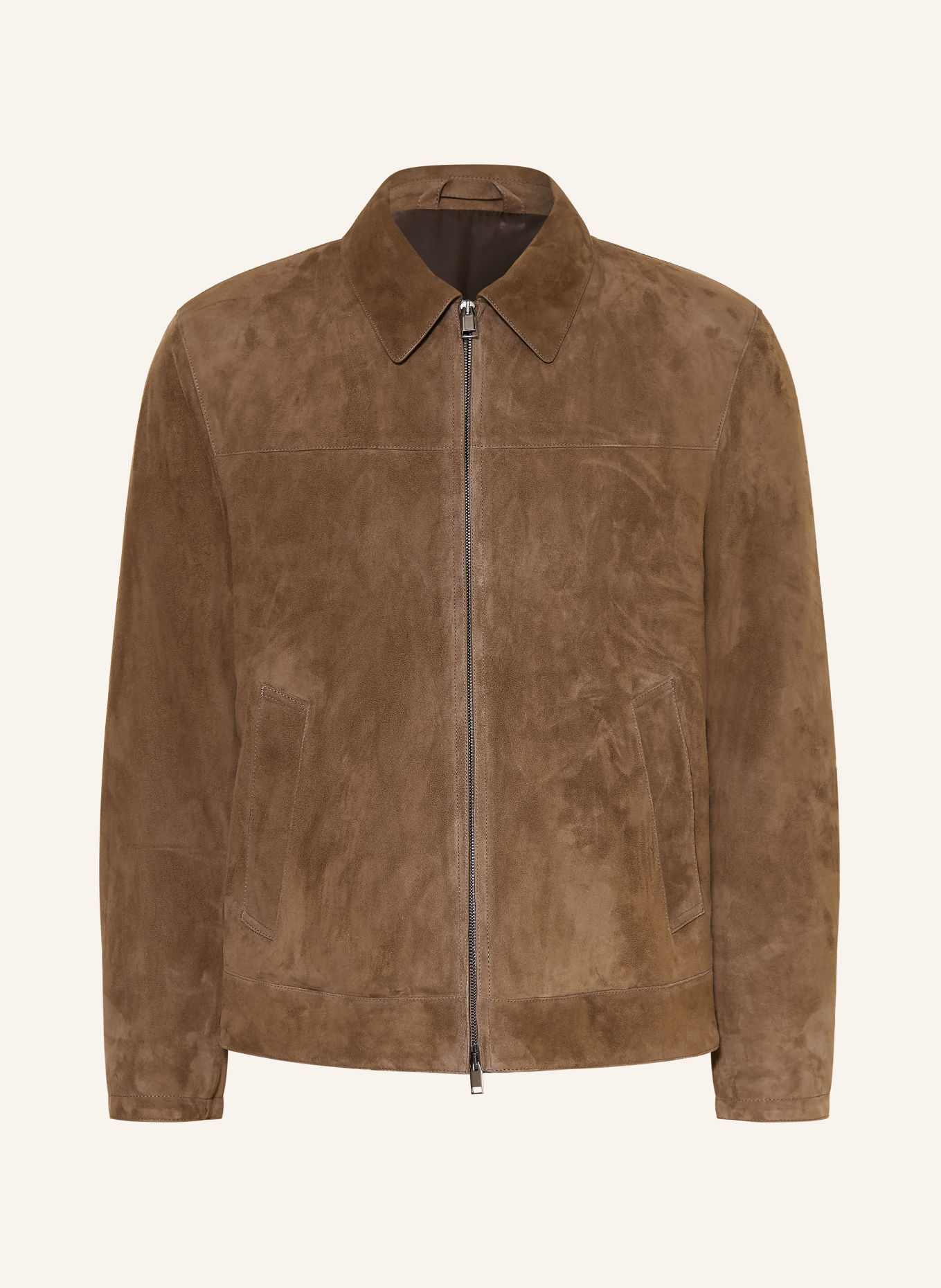 Brioni Lederjacke: BRAUN