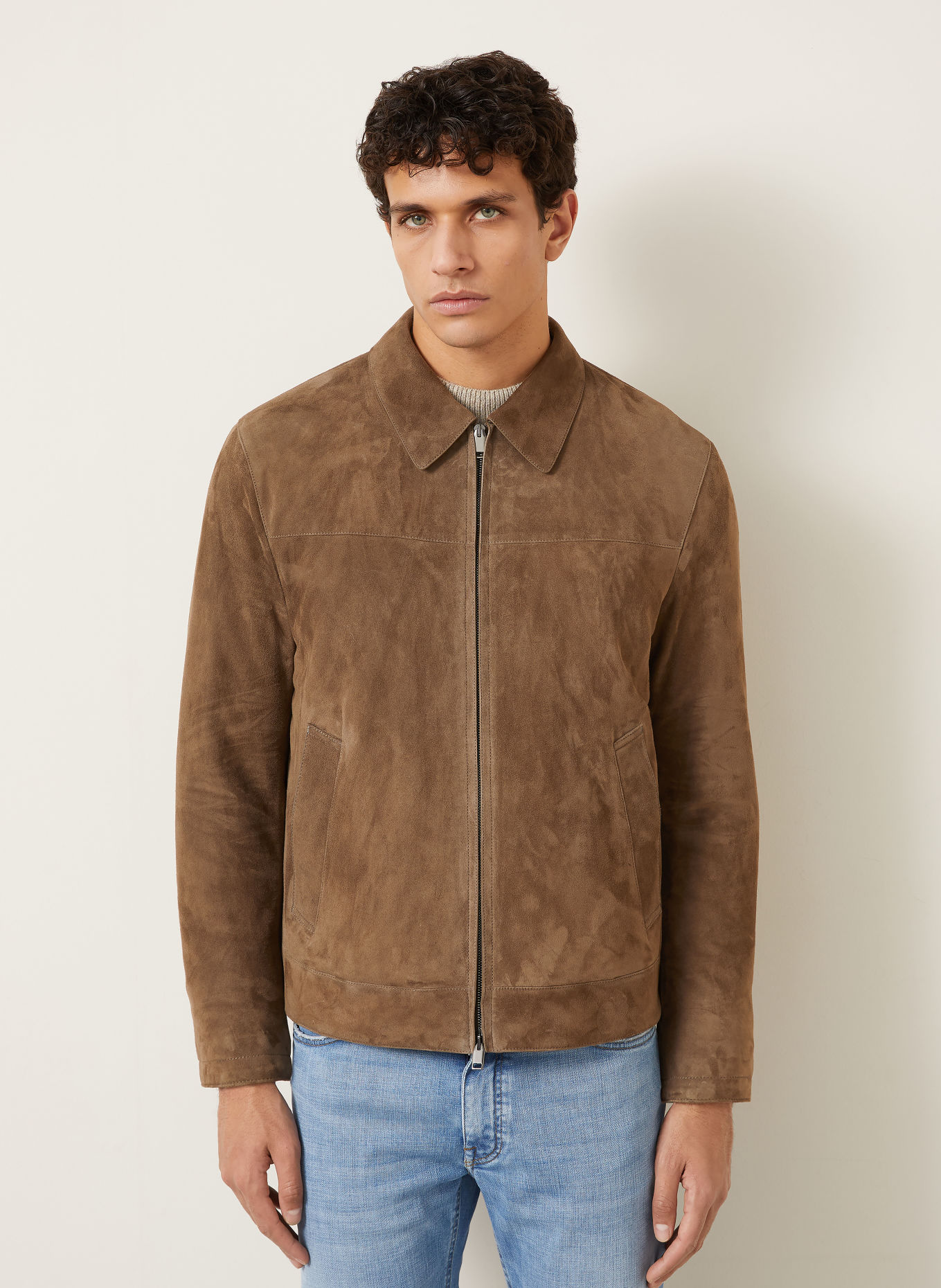 Brioni Lederjacke: BRAUN