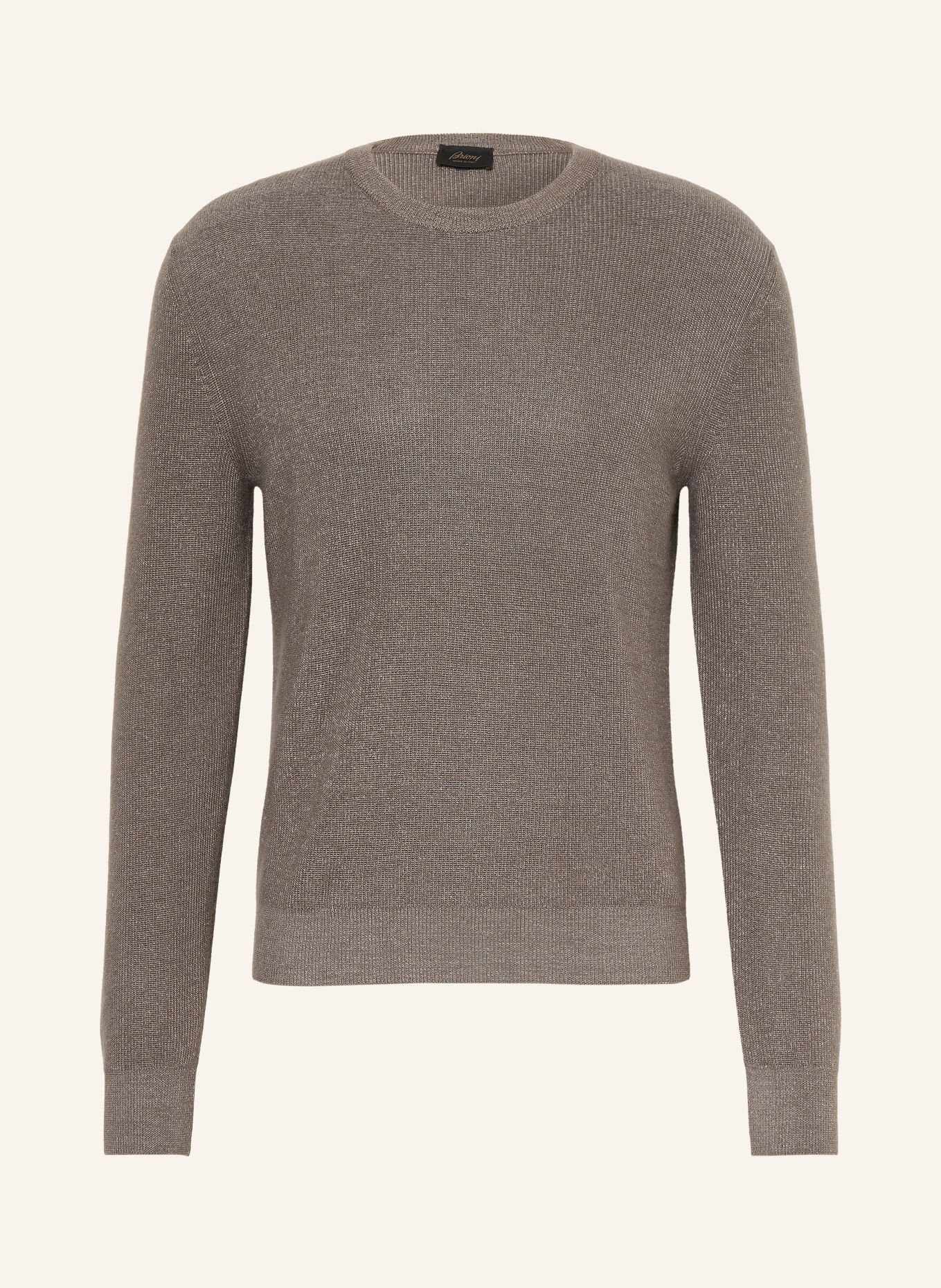 Brioni Pullover mit Seide und Cashmere: TAUPE