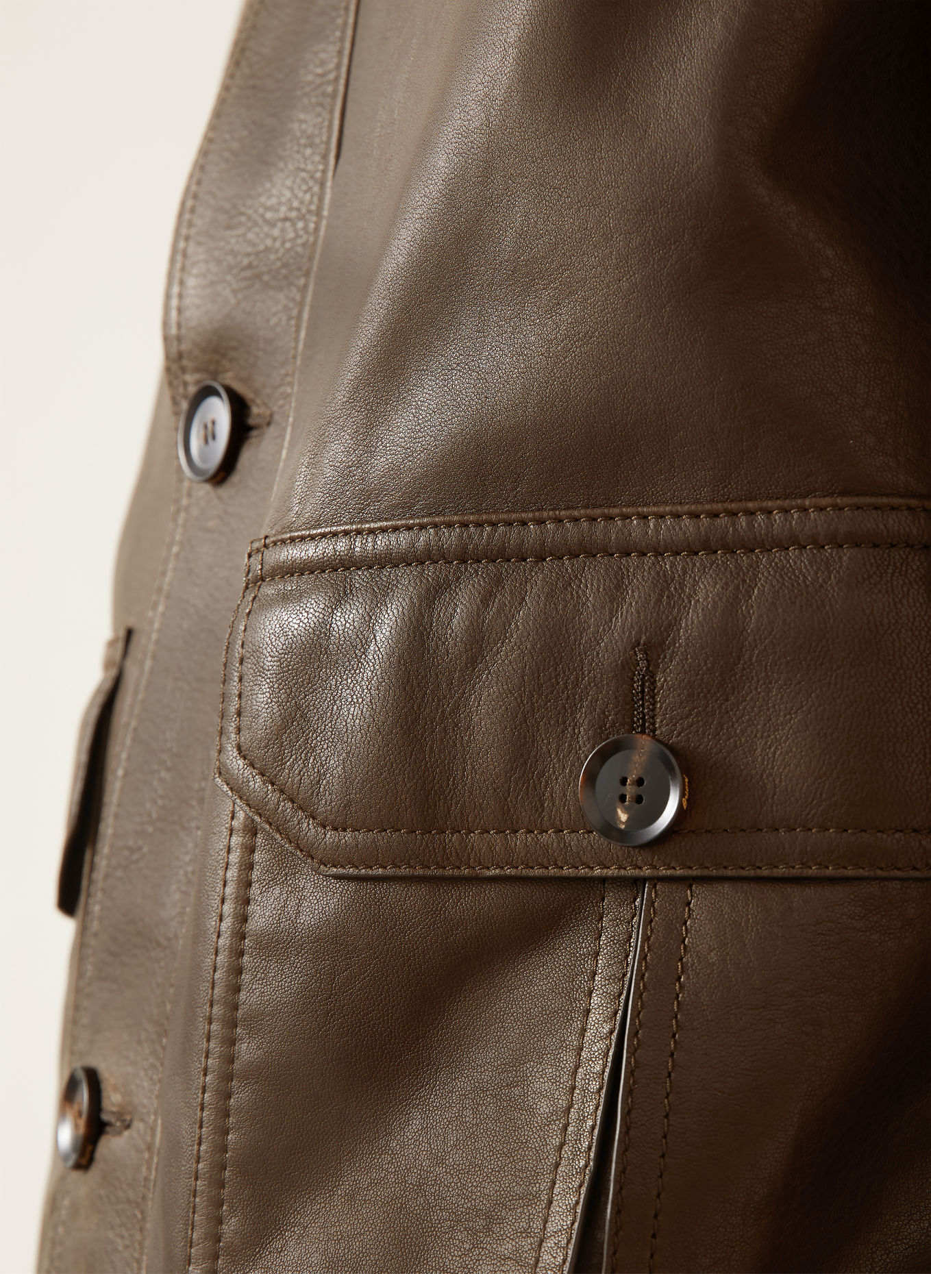 Brioni Leather Bomber jacket THE 75TH Bomber jacket: DARK BROWN