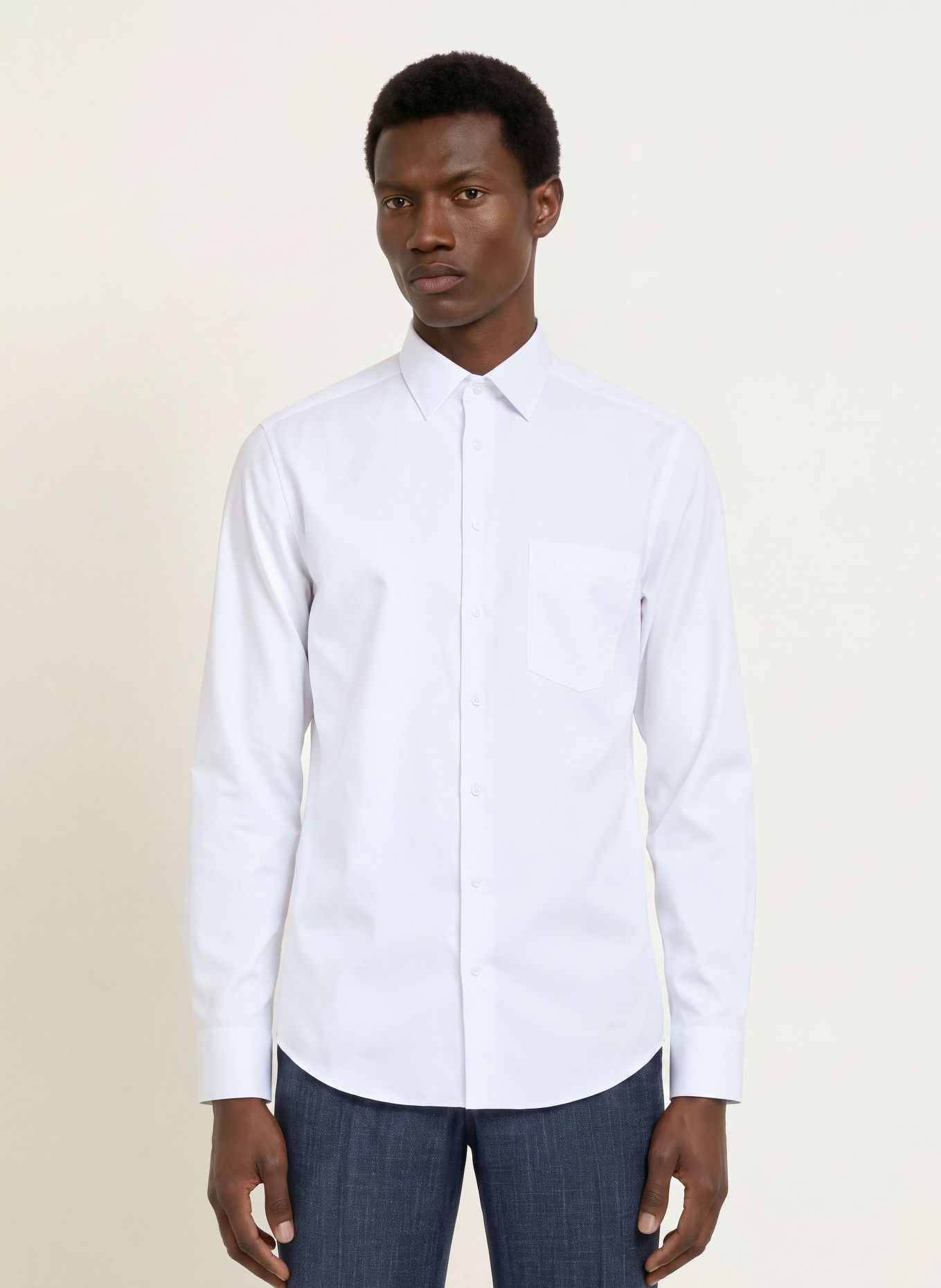 OLYMP Comfort-fit shirt: WHITE