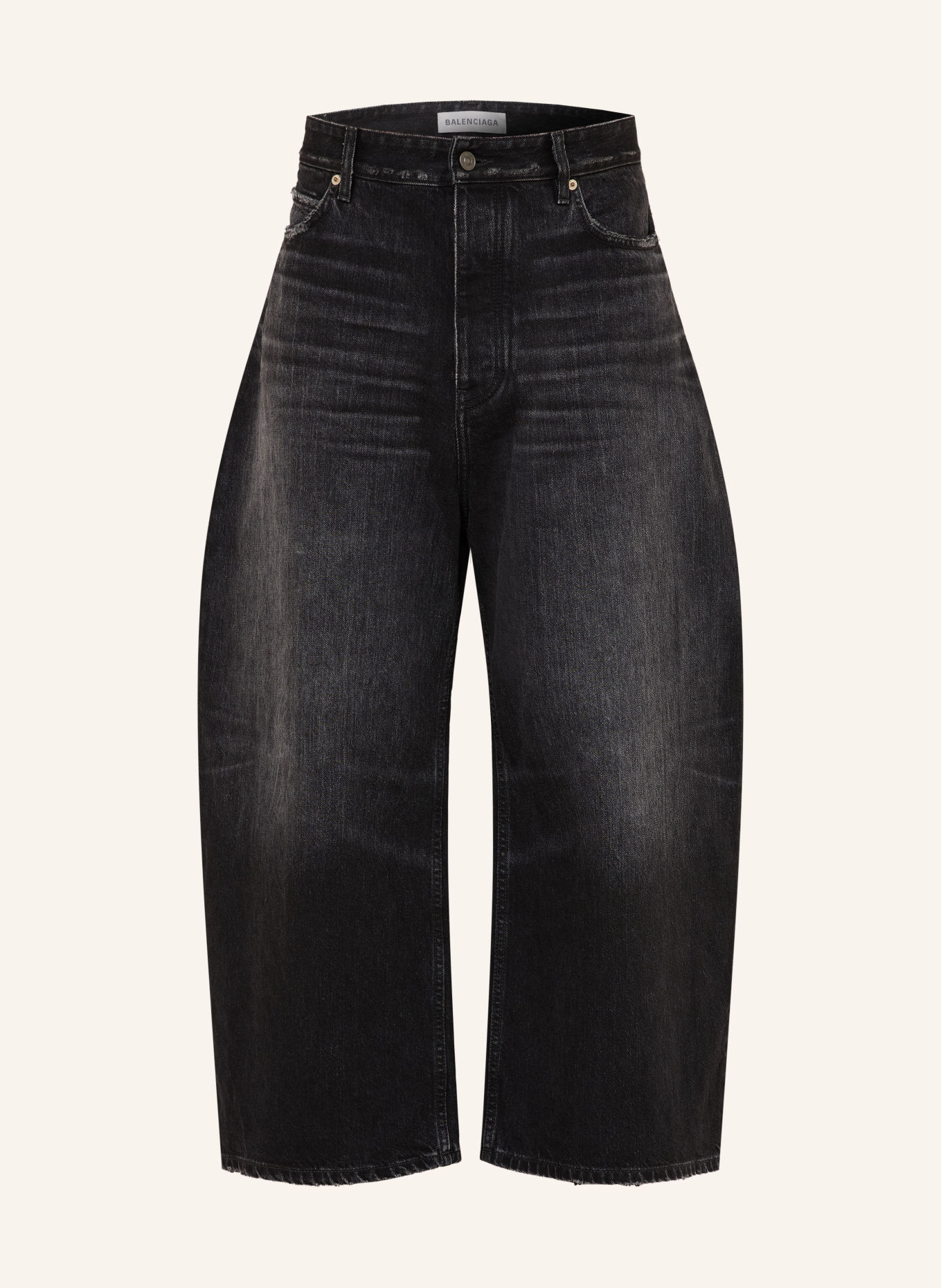 BALENCIAGA Jeansy o kroju regular fit ze skróconą długością nogawek: 1000 BLACK