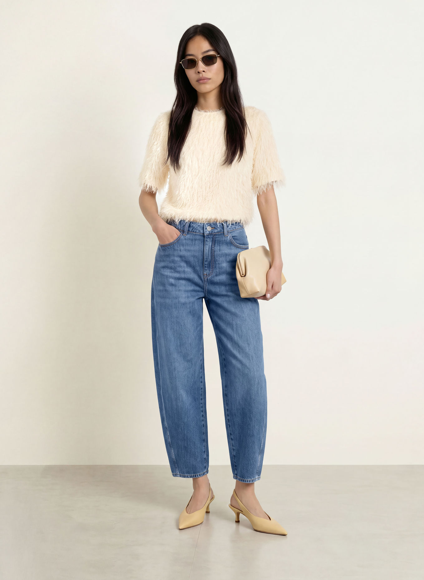 Rich & Royal Barrel Jeans: 700 DENIM BLUE