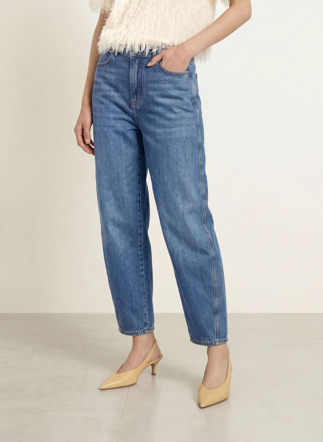 Rich & Royal Barrel Jeans: 700 DENIM BLUE