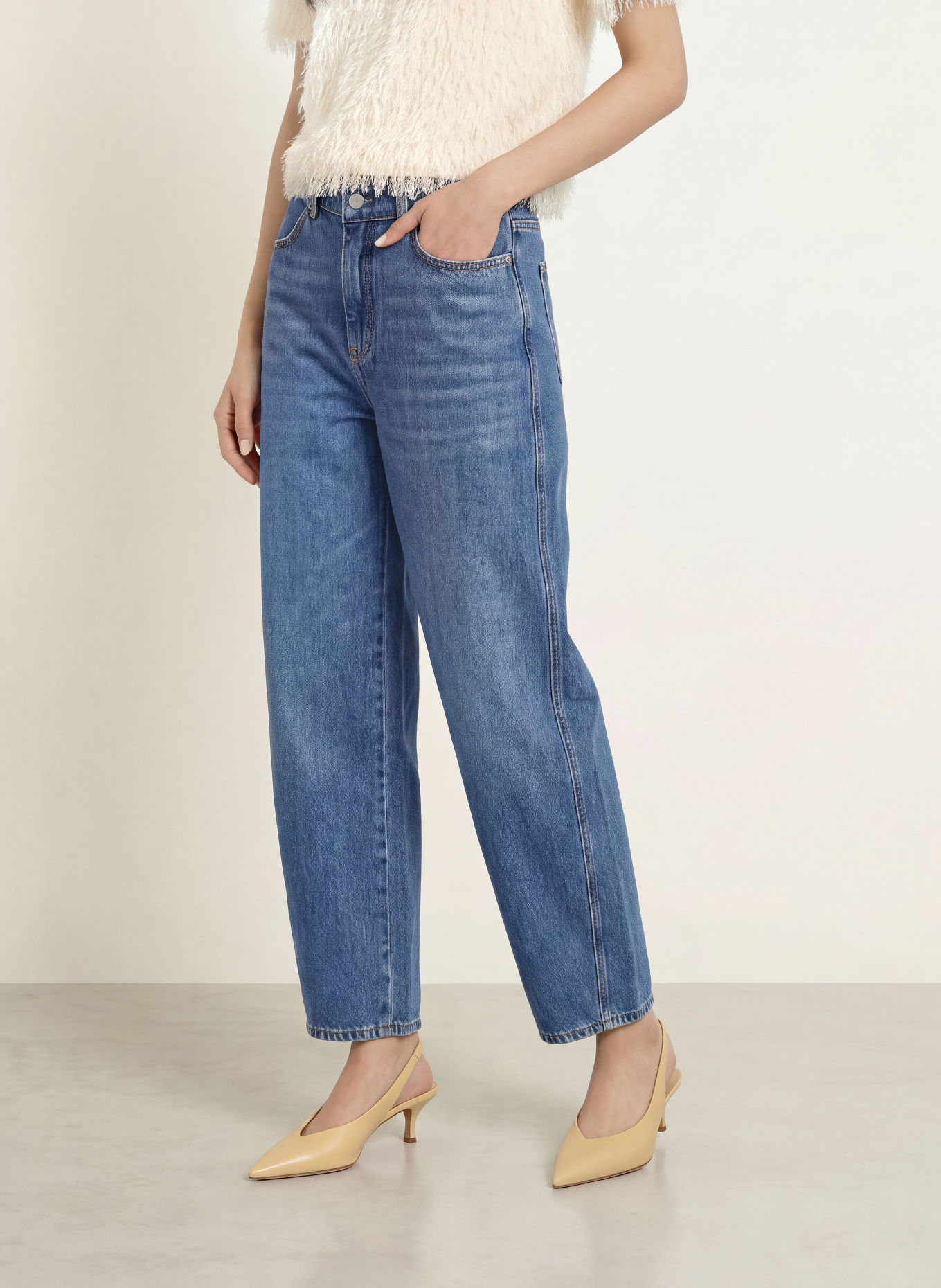Rich & Royal Barrel Jeans: 700 DENIM BLUE