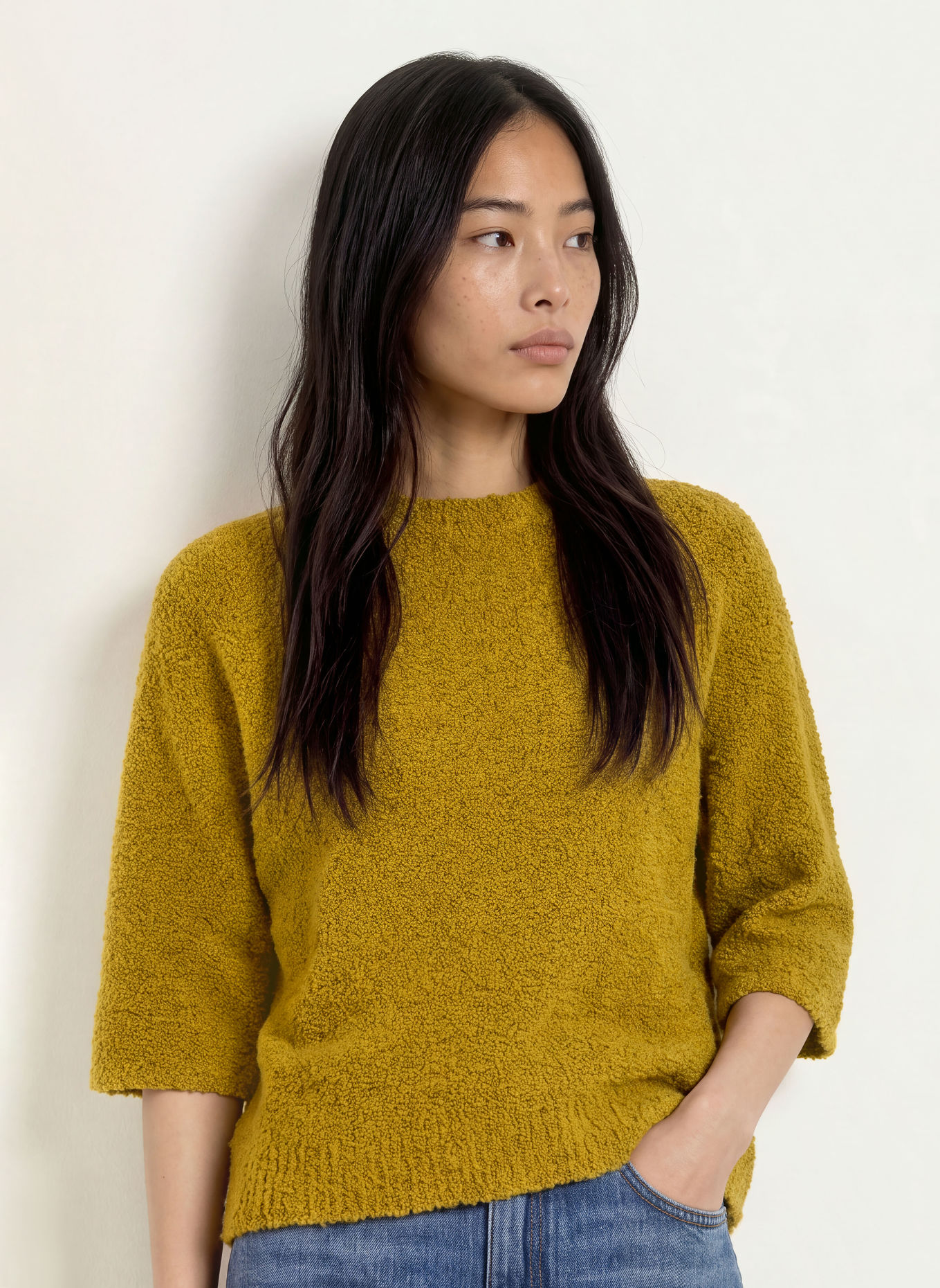 Rich & Royal Pullover mit 3/4-Arm: GRÜN