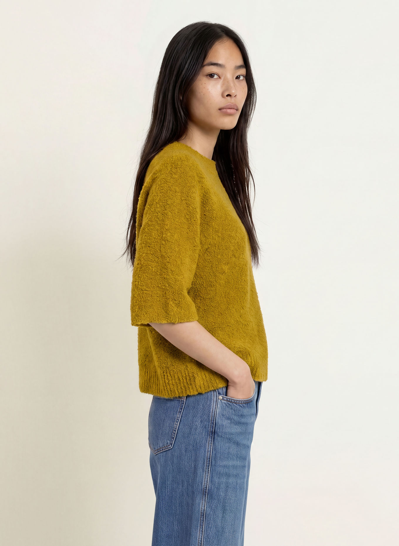 Rich & Royal Pullover mit 3/4-Arm: GRÜN