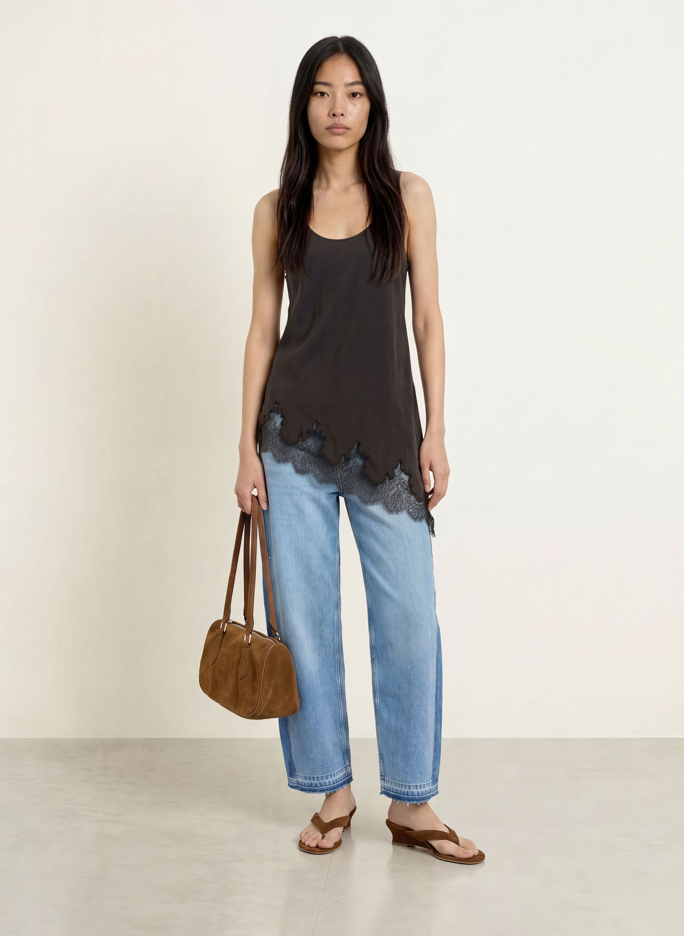 MSCH COPENHAGEN Top MSCHVICTORIA THEA mit Spitze: SCHWARZ