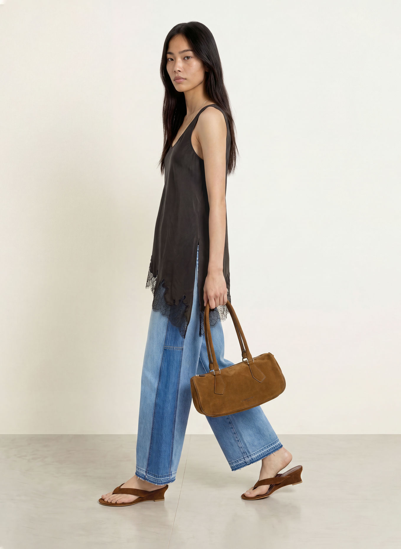 MSCH COPENHAGEN Top MSCHVICTORIA THEA mit Spitze: SCHWARZ