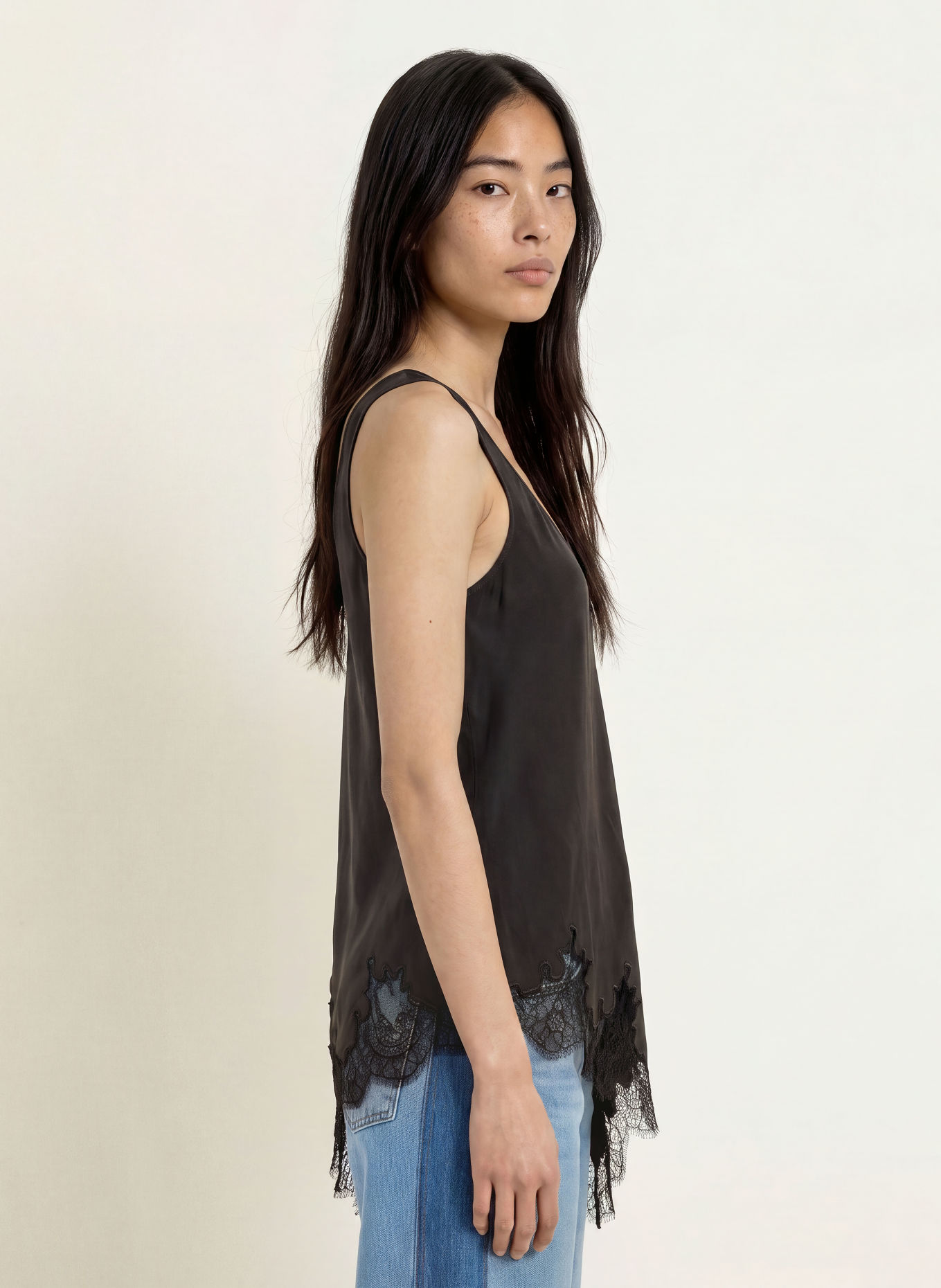 MSCH COPENHAGEN Top MSCHVICTORIA THEA mit Spitze: SCHWARZ