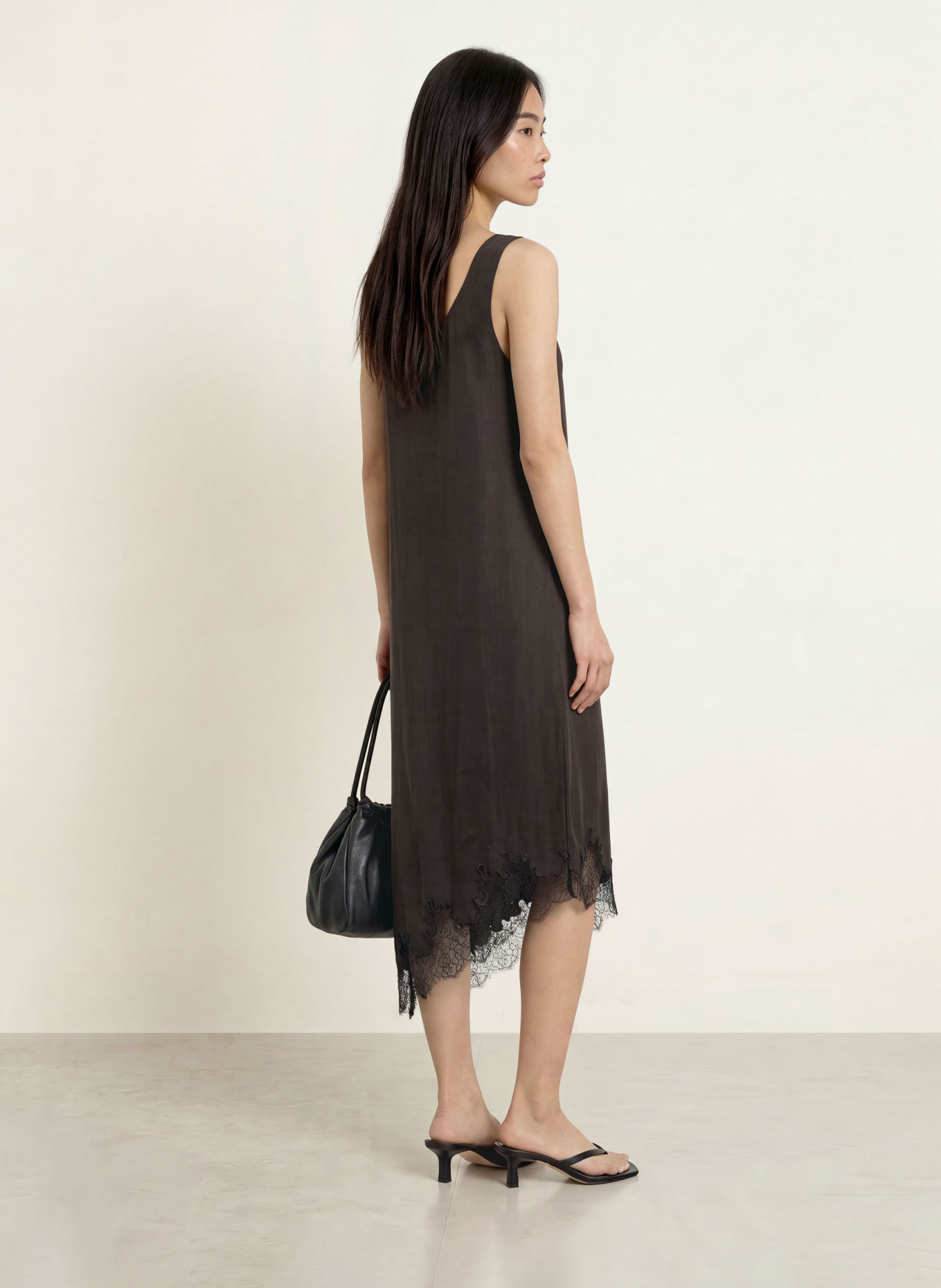 MSCH COPENHAGEN Kleid MSCHVICTORIA THEA mit Spitze: SCHWARZ
