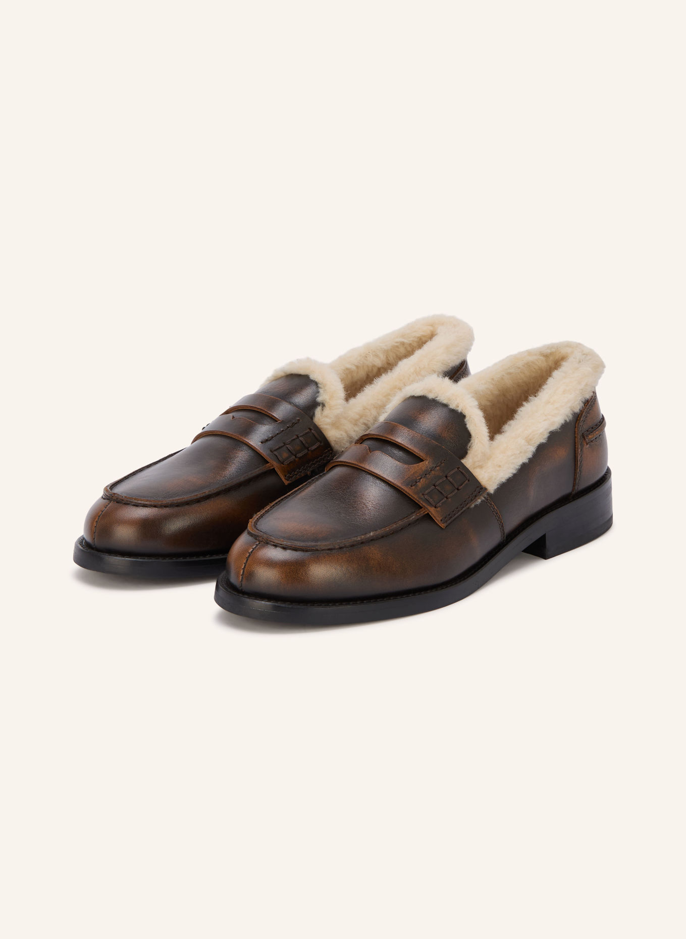 Posa Loafers à barrette: MARRON FONCÉ