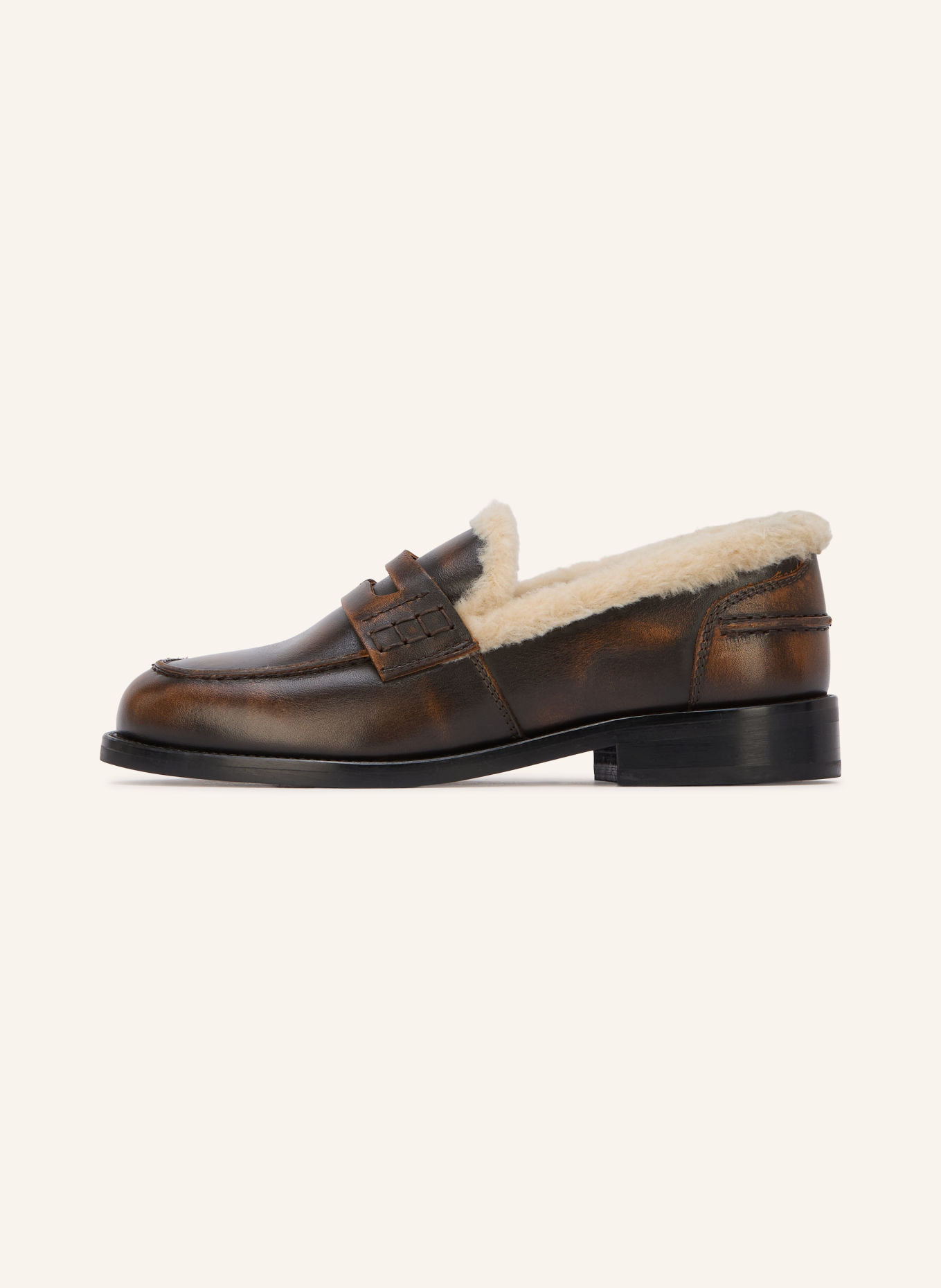 Posa Loafers à barrette: MARRON FONCÉ