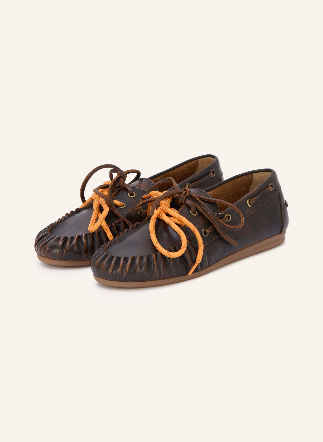 Posa Bootsschuhe: DUNKELBRAUN / GOLD