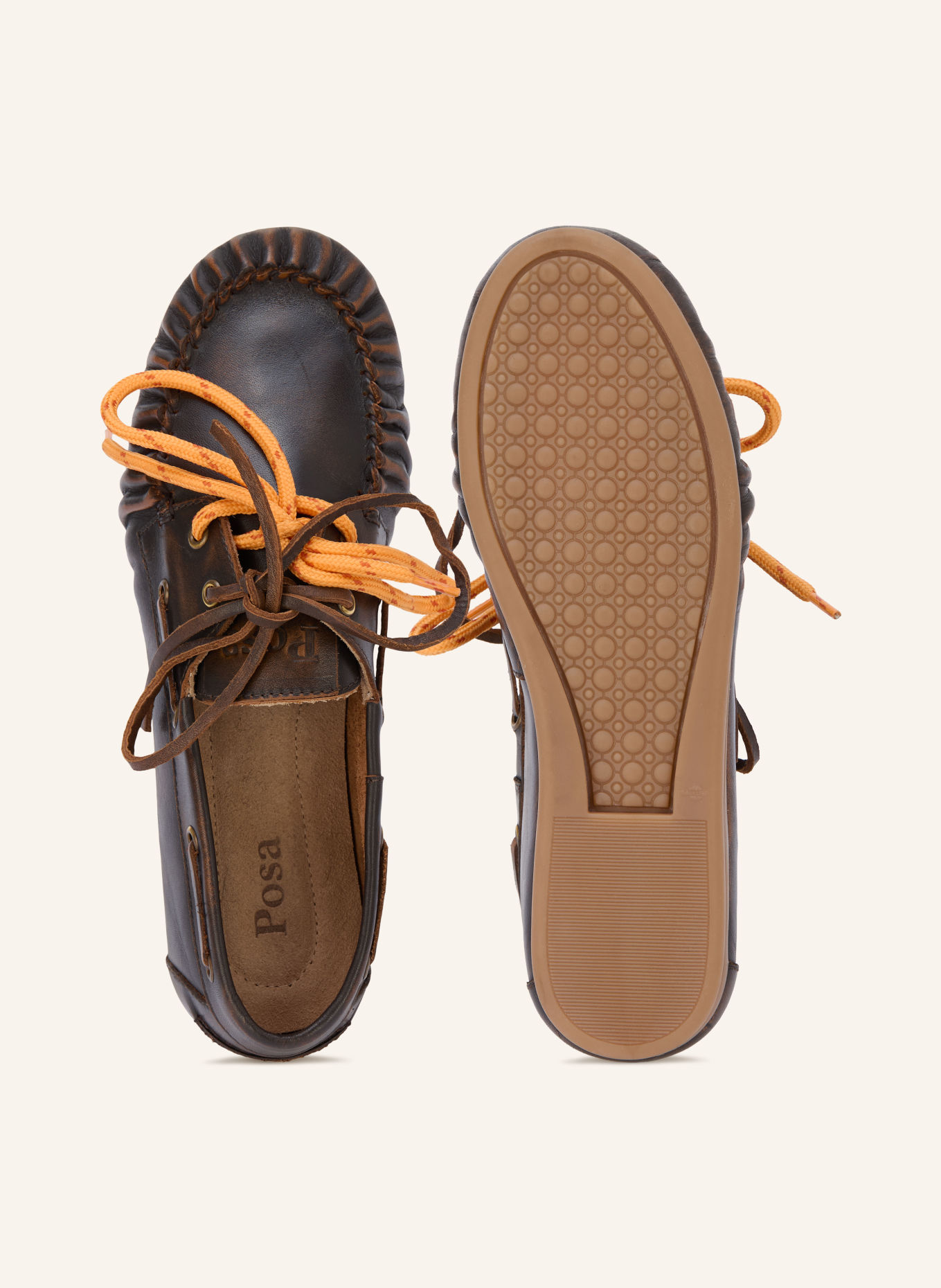 Posa Bootsschuhe: DUNKELBRAUN / GOLD