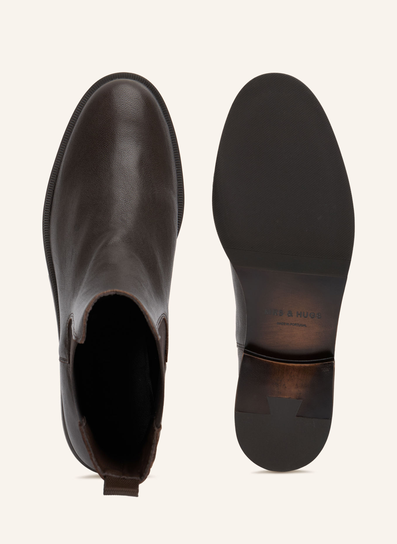 MRS & HUGS Chelsea-Boots: DUNKELBRAUN