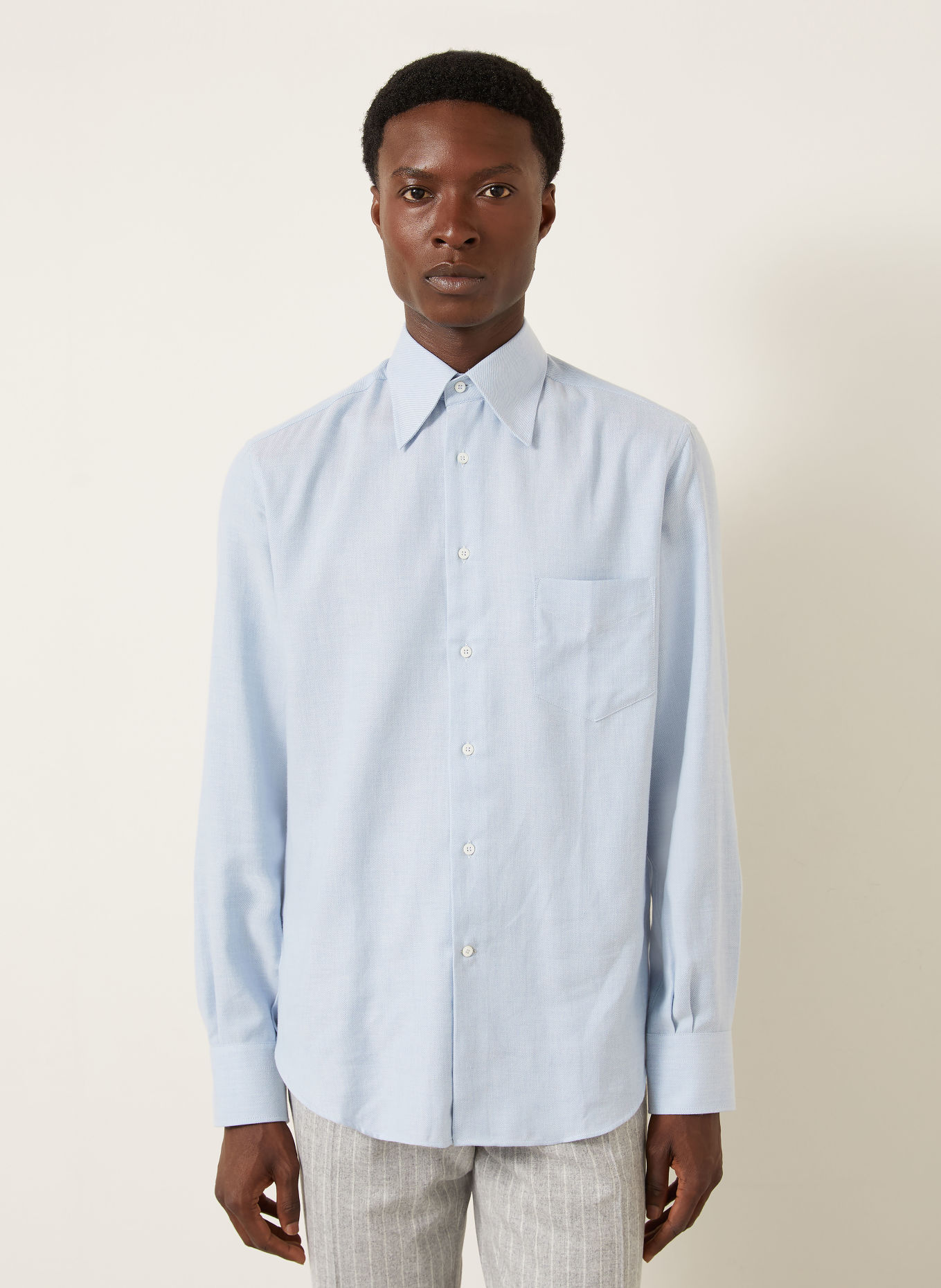 BRUNELLO CUCINELLI Košile Comfort Fit: TMAVĚ MODRÁ