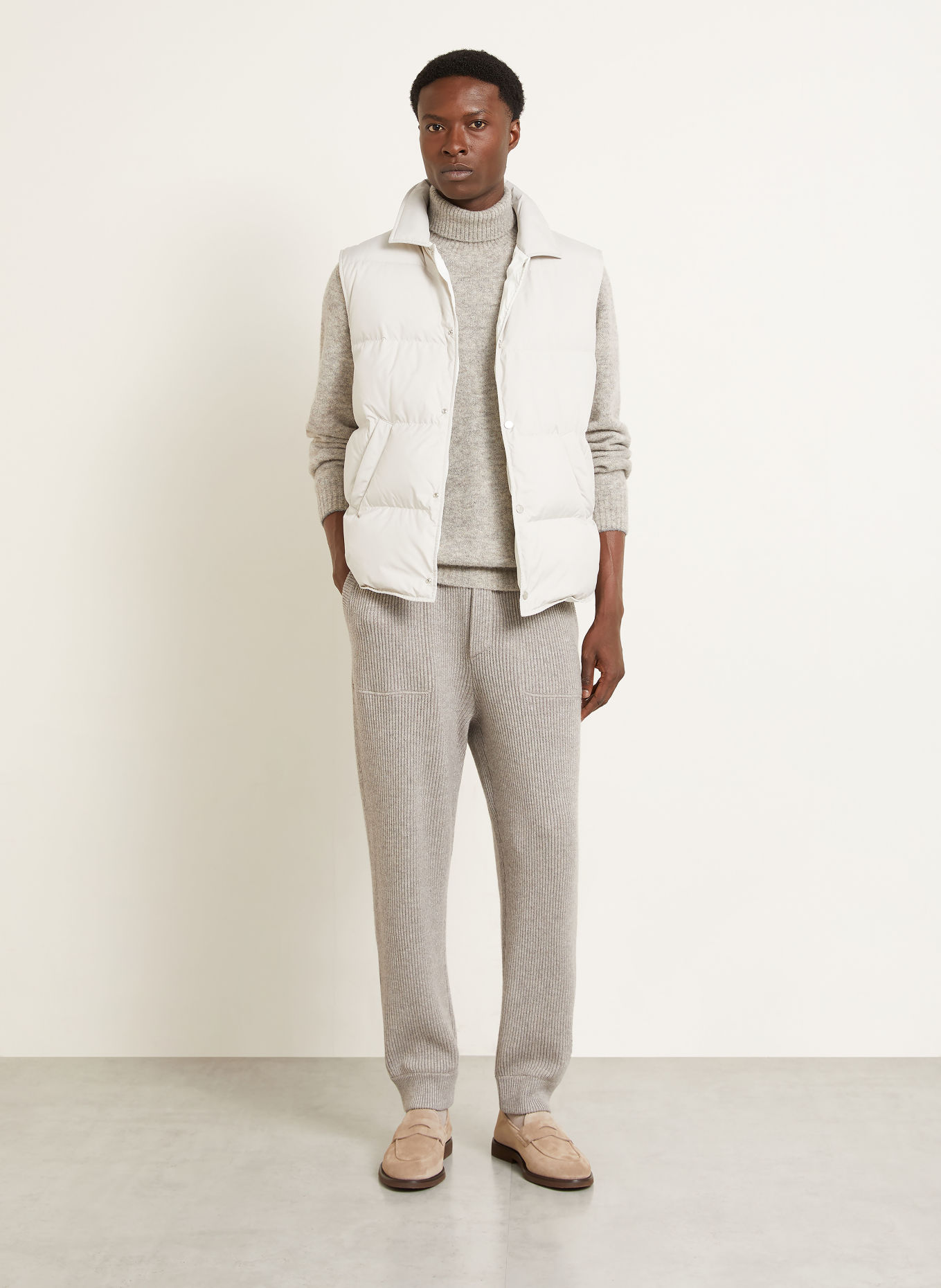 BRUNELLO CUCINELLI Daunenweste: CREME