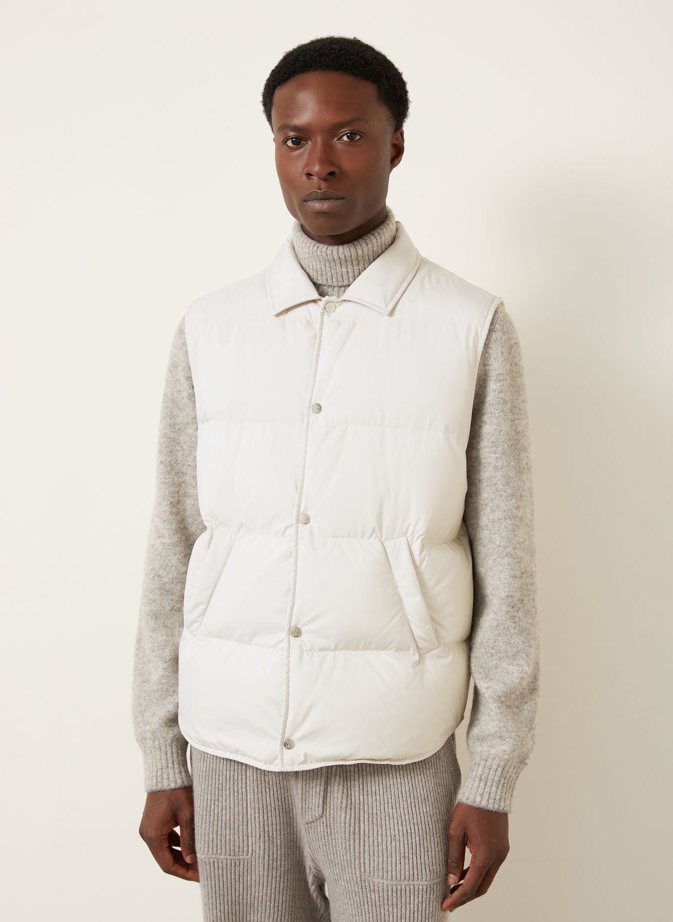 BRUNELLO CUCINELLI Daunenweste: CREME